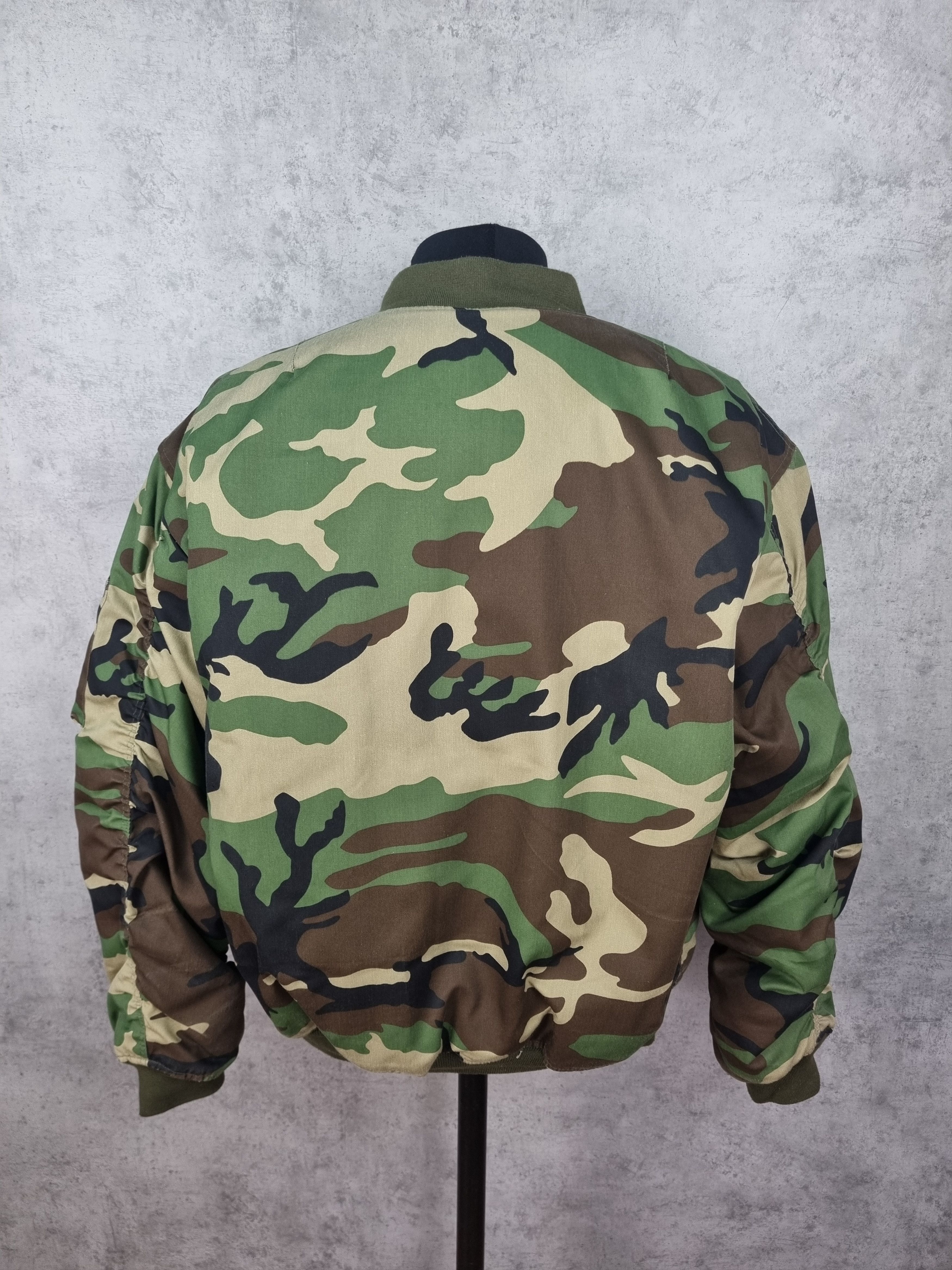Vintage 2 Side Bomber Jacket Military Camo RAF SIMONS style Size US XL / EU 56 / 4 - 6 Thumbnail