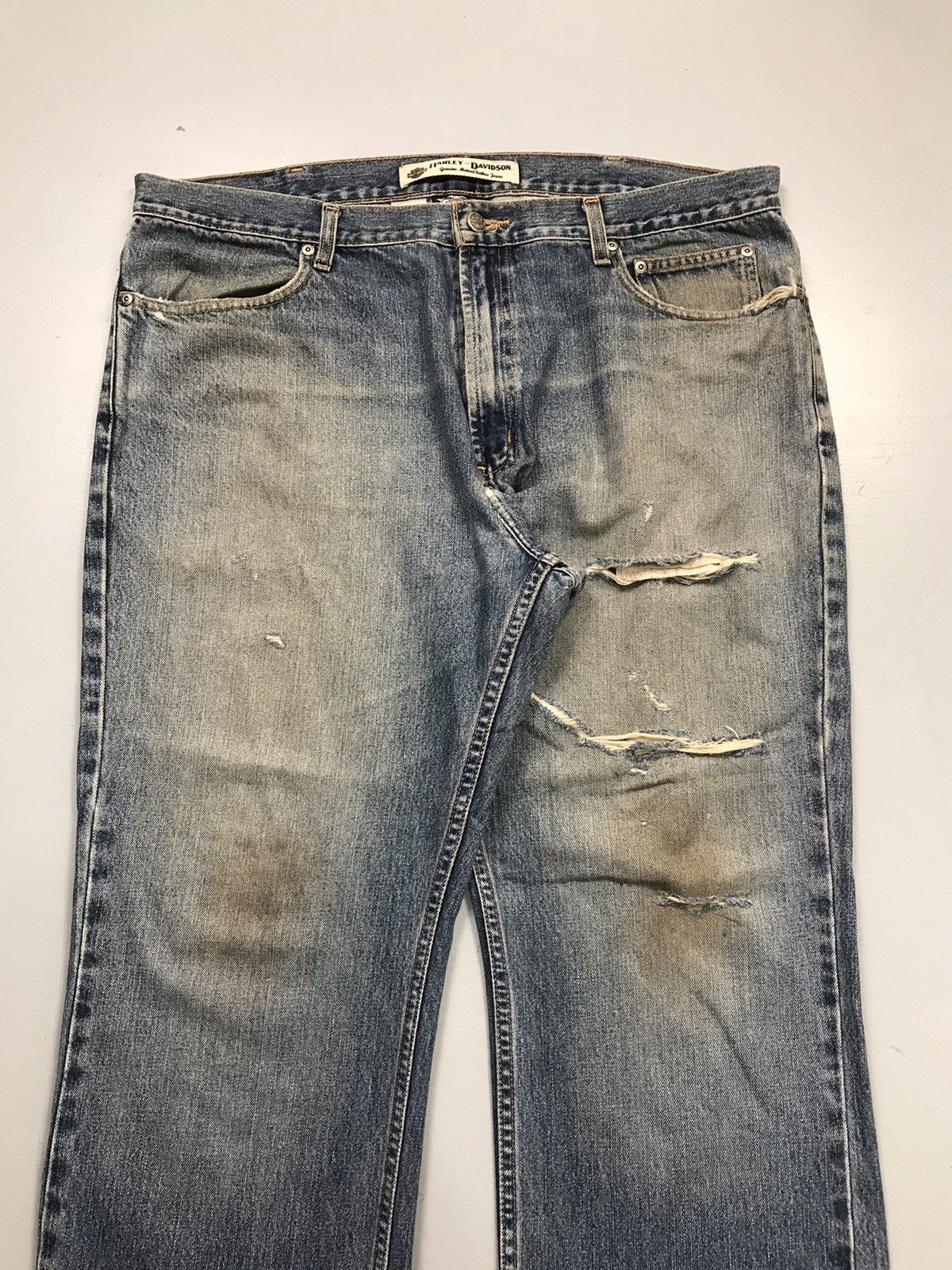 Harley Davidson Vintage Harley Davidson damaged denim Size US 42 / EU 58 - 5 Thumbnail