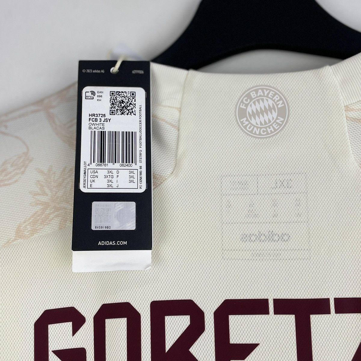 Adidas Bayern Munich Leon Goretzka Third Jersey 2023/2024 size 3XL Size US XXL / EU 58 / 5 - 8 Thumbnail