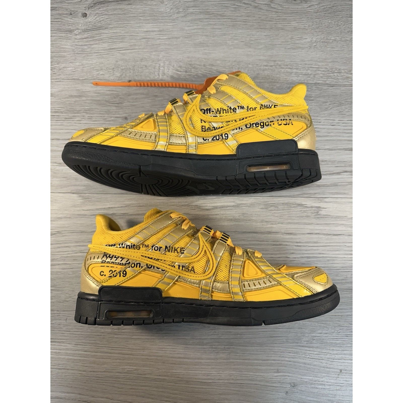 Nike Off-White x Nike Air Rubber Dunk University Gold - Size 8 Size US 8 / EU 41 - 3 Thumbnail