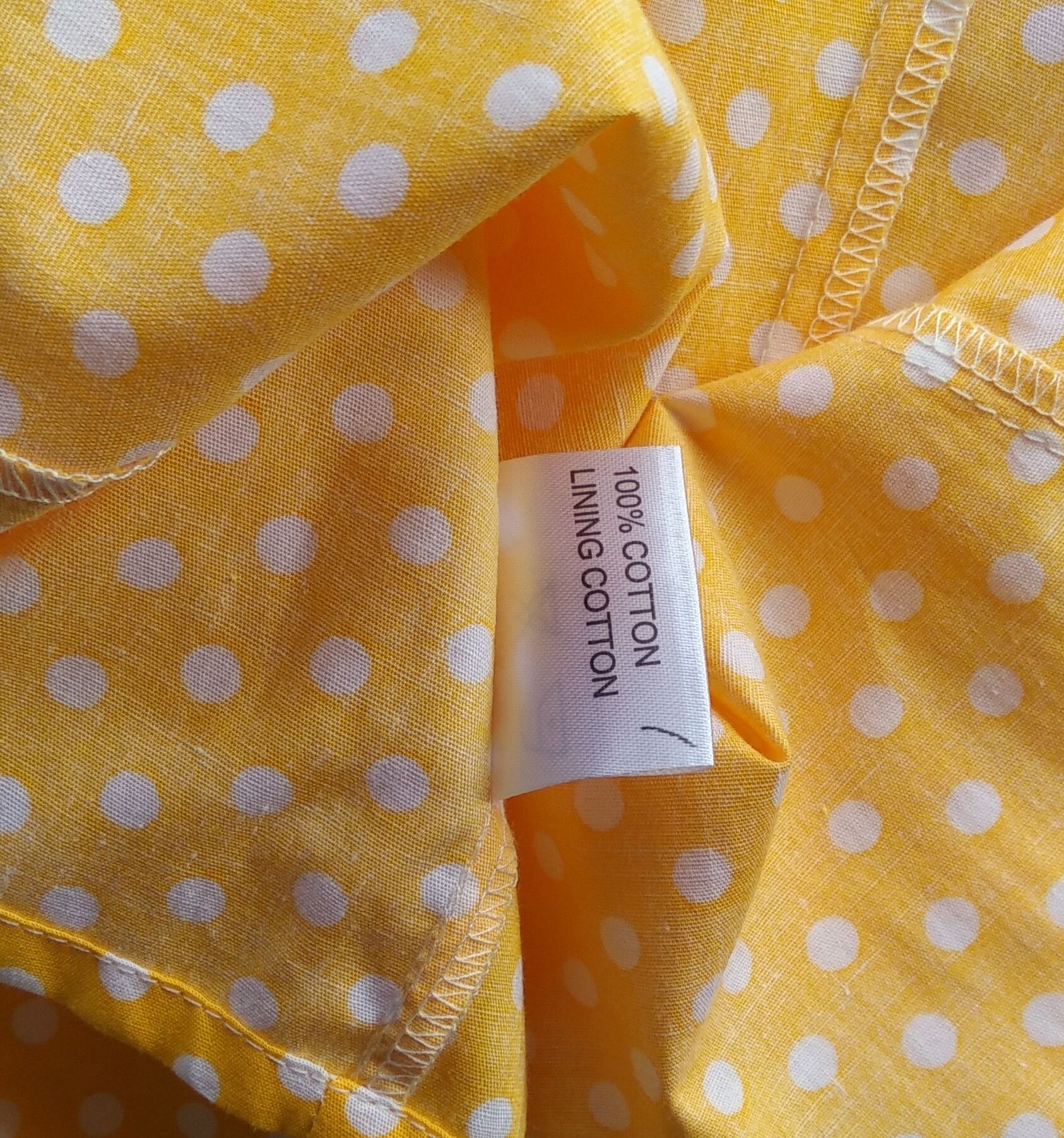 Other Vintage Polka Dots Blouses Cotton Tops Women (yellow white) Size L / US 10 / IT 46 - 9 Thumbnail
