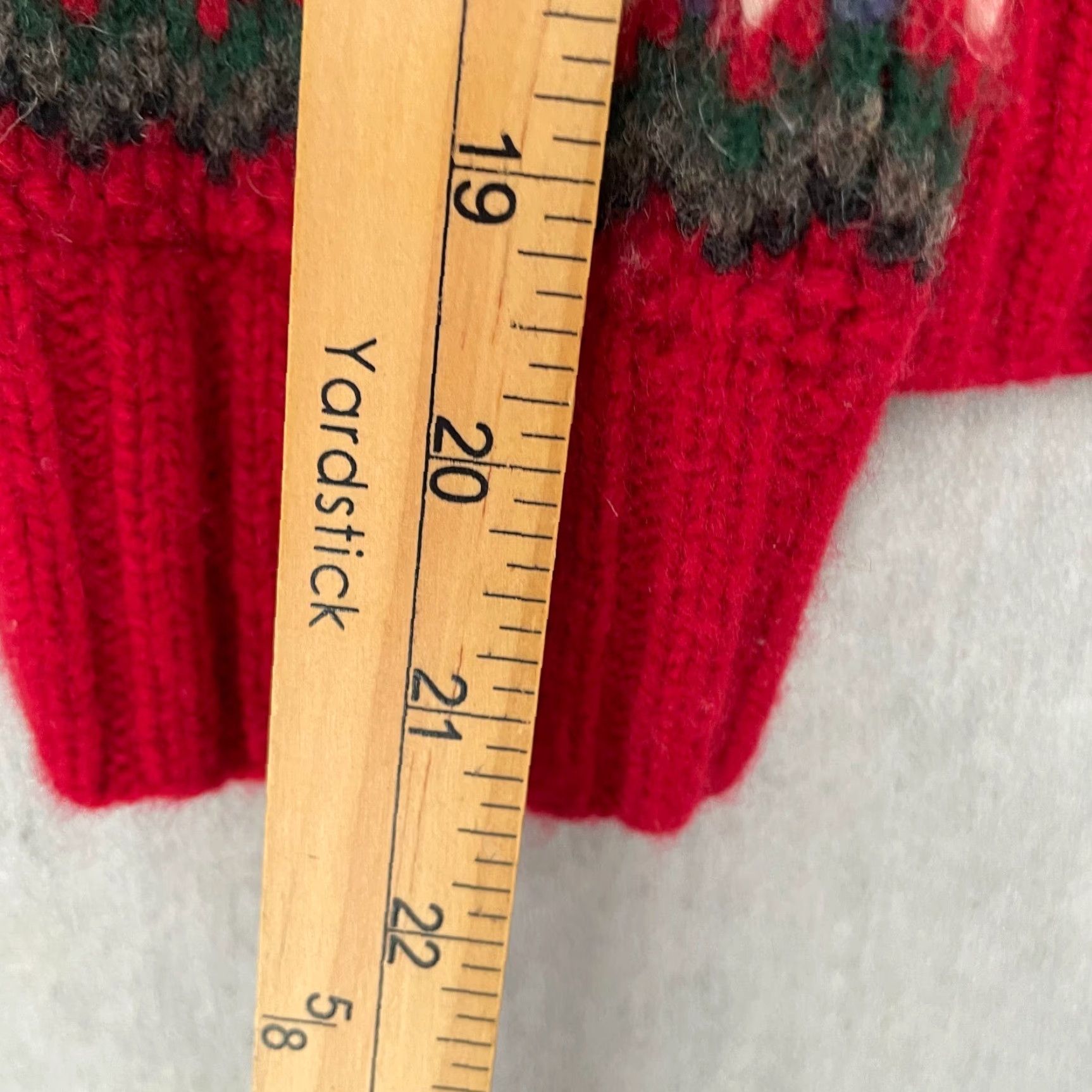 Ralph Lauren Lauren Ralph Lauren Sweater Womens P/L Red Full Zip Wool Hand Knit Fair Isle Size L / US 10 / IT 46 - 7 Thumbnail