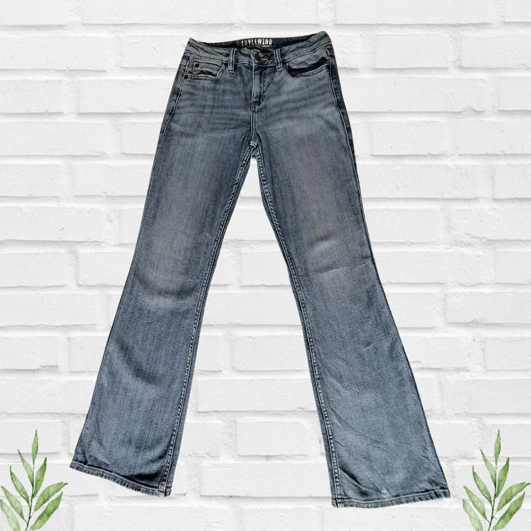 Designer IDYLLWIND Women's Boot Cut Flared Blue Denim Size 4 Size 27" / US 4 / IT 40 - 2 Thumbnail