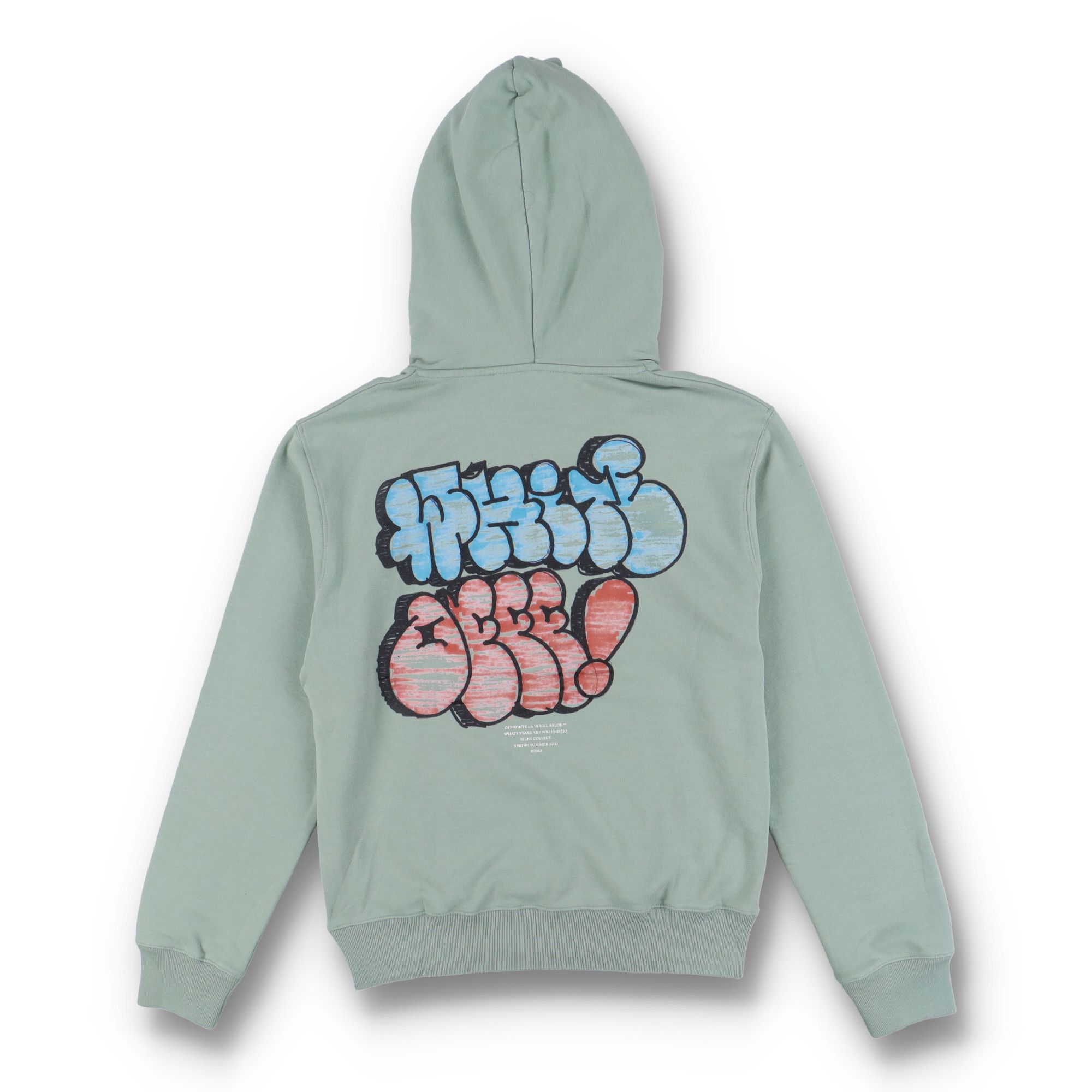 Off-White Jade Green Graff Logo Hoodie Size US M / EU 48-50 / 2 - 1 Thumbnail