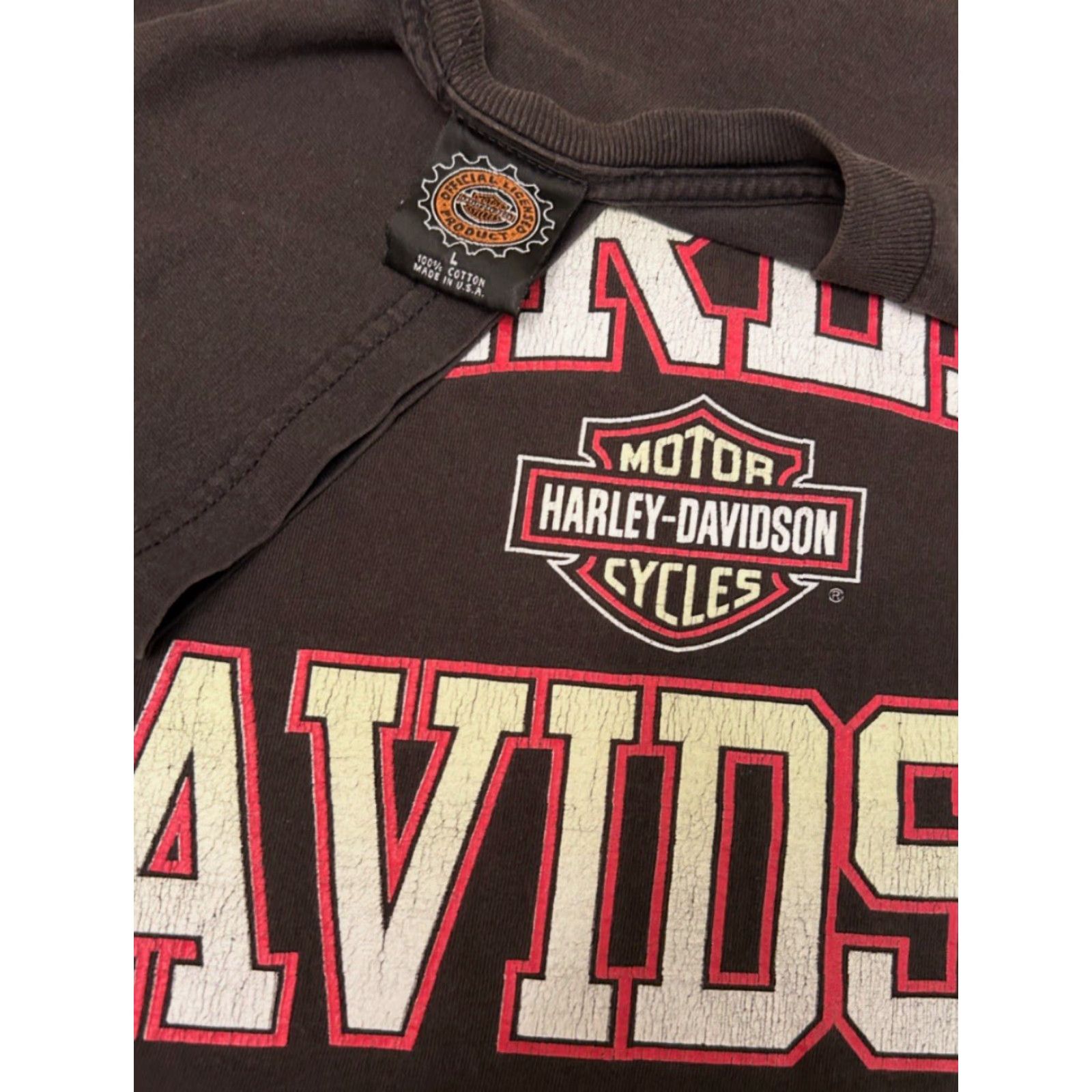 Harley Davidson VINTAGE Harley-Davidson Biker Big Logo Las Vegas 1996 VTG Shirt Mens Large L Black 90s Motorbike USA 1990-1999 Shirt Mens Size US L / EU 52-54 / 3 - 3 Thumbnail