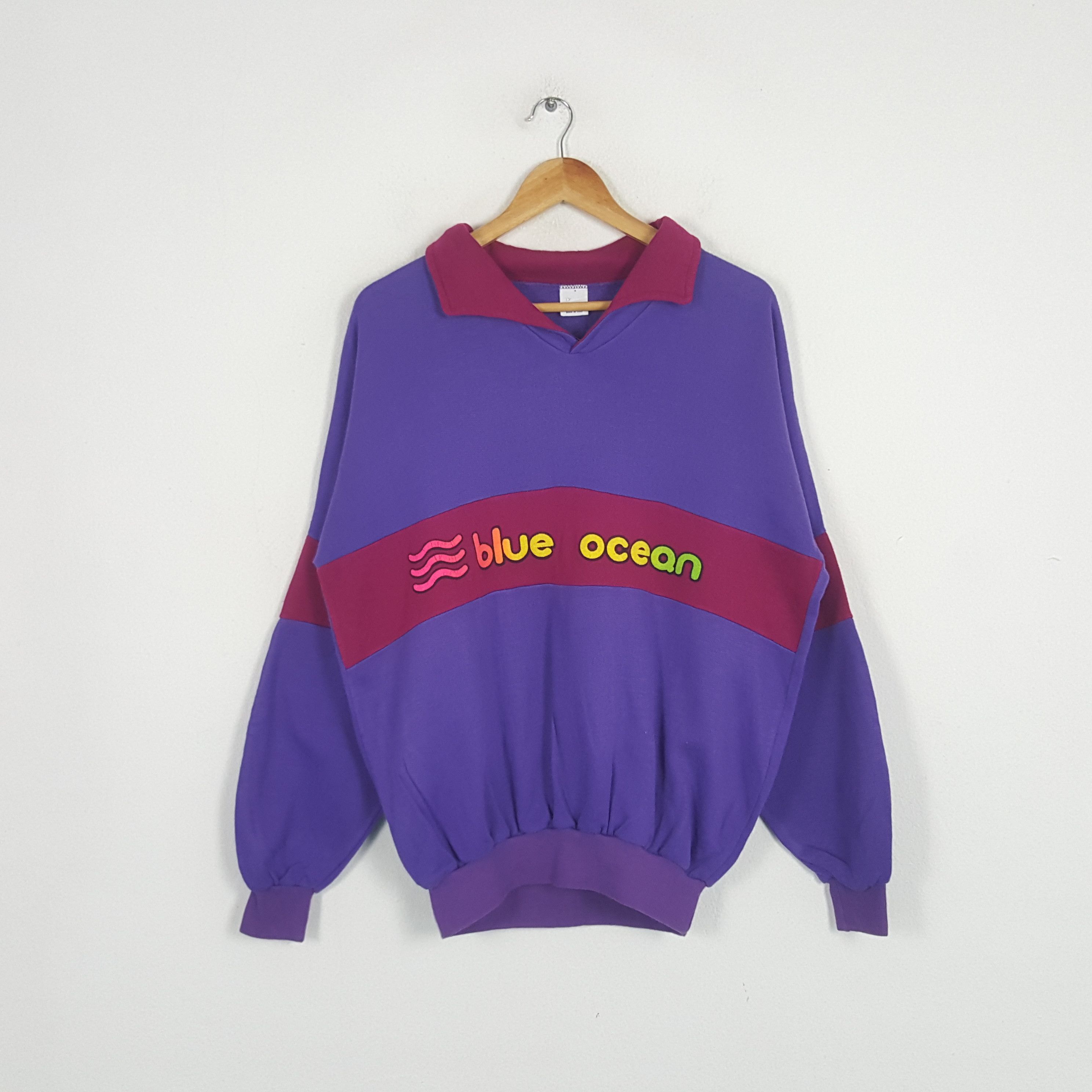 Vintage Vintage Blue Ocean Surfing Style Sweatshirt Size US L / EU 52-54 / 3 - 1 Thumbnail