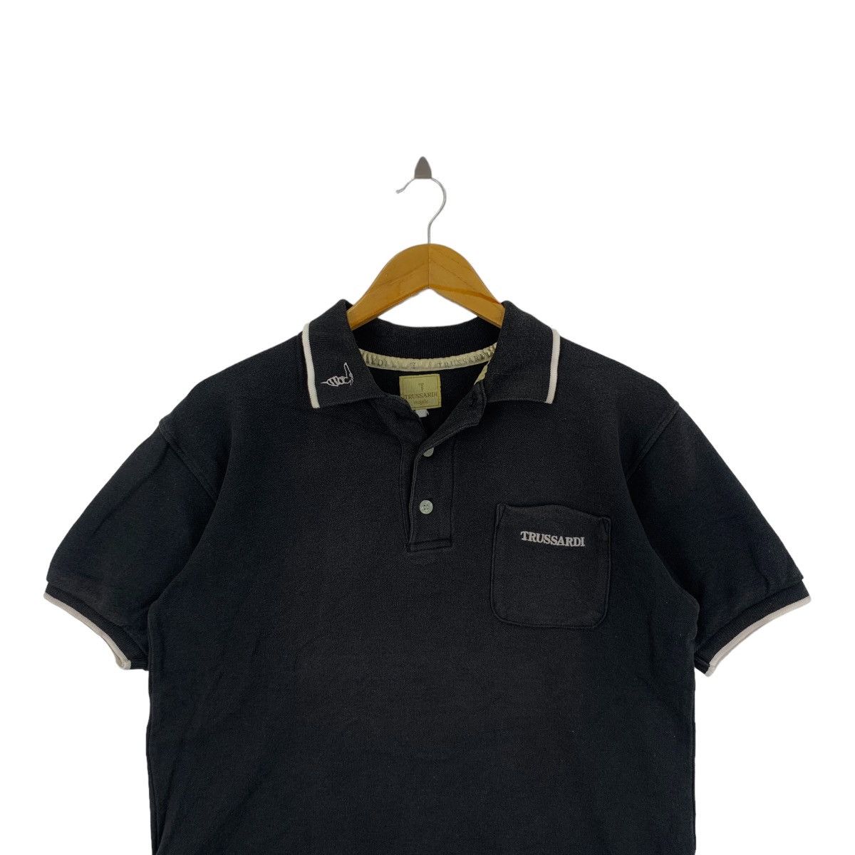 Other Vintage TRUSSARDI MAGLIE ITALY Pocket Polo Tee Shirt Size M / US 6-8 / IT 42-44 - 2 Thumbnail