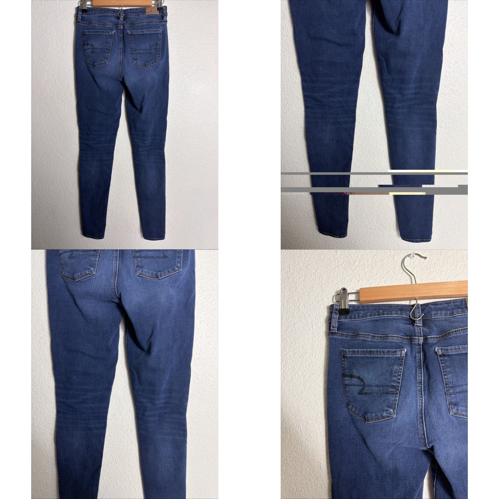 American Eagle Outfitters VINTAGE American Eagle Jegging Jeans Dark Wash Super Hi Rise Stretch 28x30 Womens Size 4 Blue Size 27" / US 4 / IT 40 - 8 Thumbnail