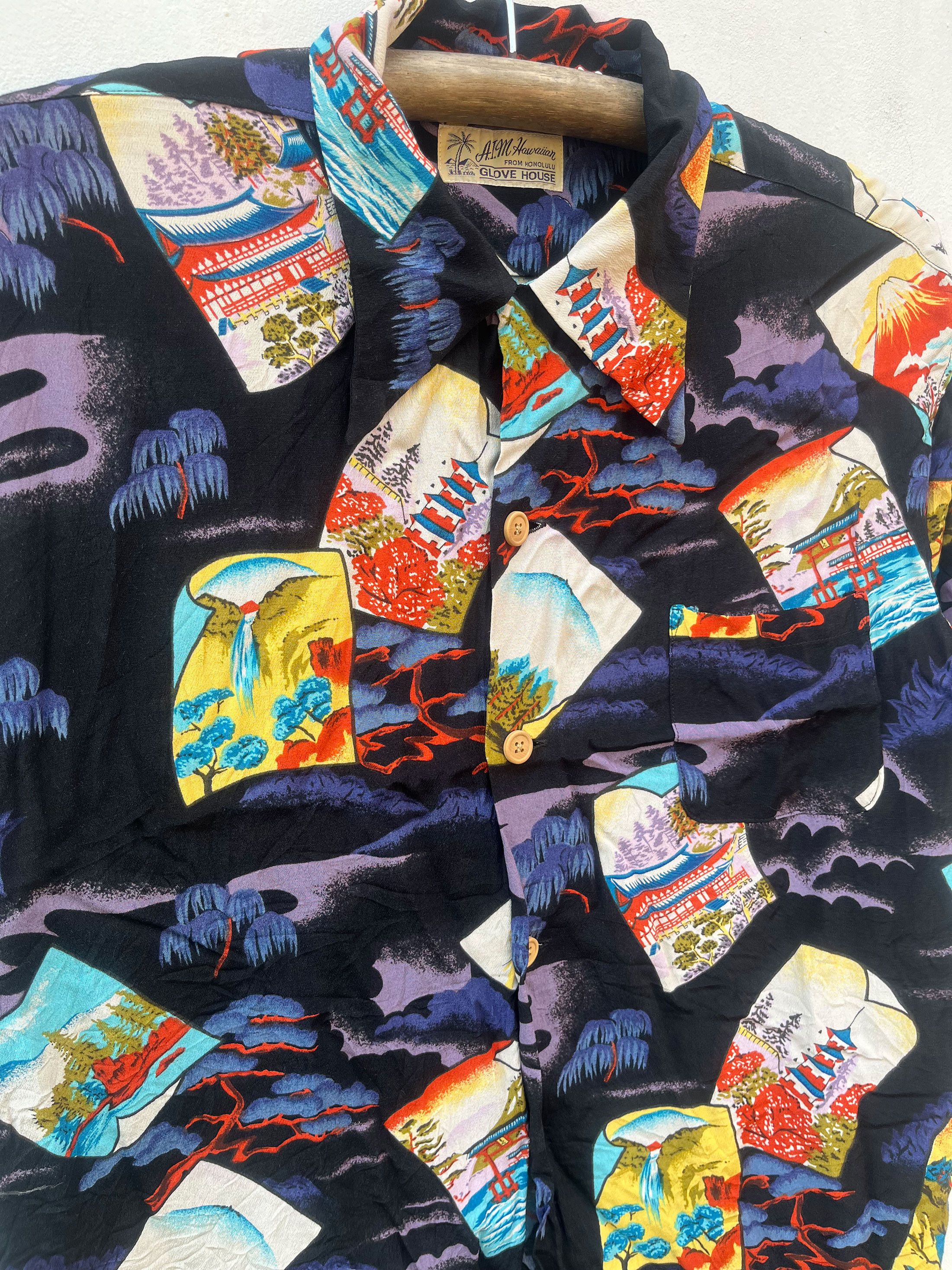 Sci-Fi Fantasy Glove House Honolulu Hawaii Hawaiian Camp Full Printed Size US M / EU 48-50 / 2 - 3 Thumbnail