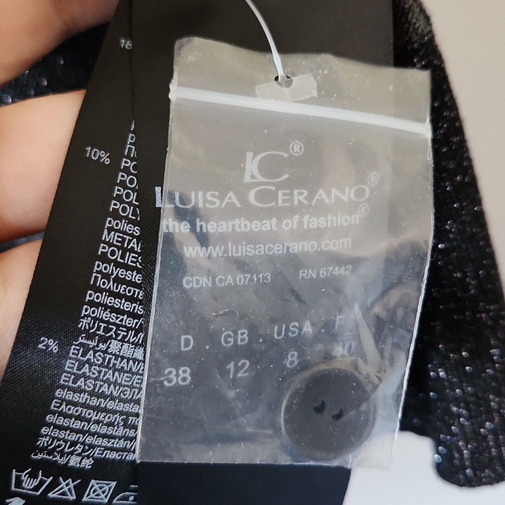 Luisa Cerano LUISA CERANO | Metallic Sweater Cardigan Silver Purple Sz 8 Size M / US 6-8 / IT 42-44 - 5 Thumbnail