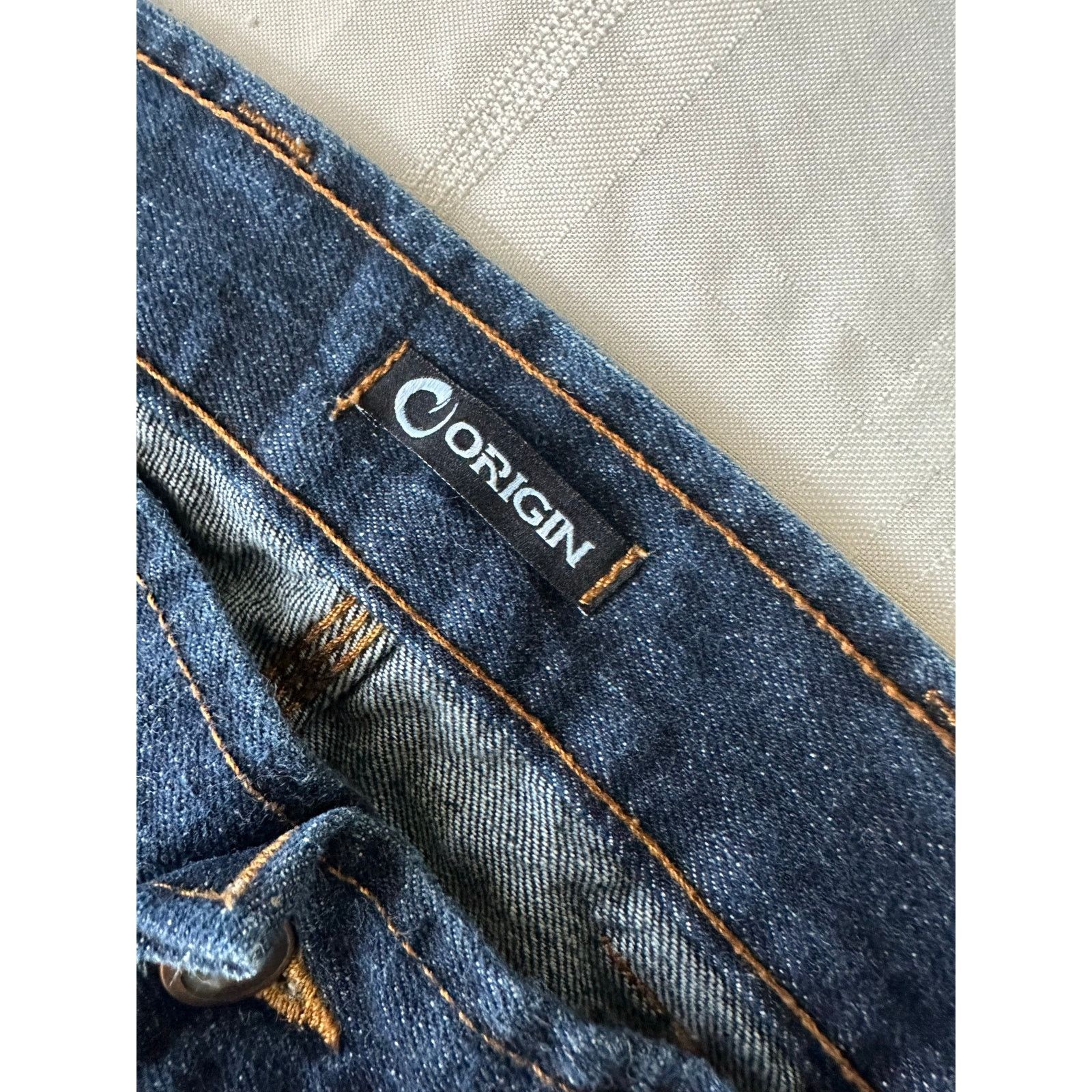 Original Chuck ORIGIN USA Men’s Dark Indigo Jeans Standard Straight Leg Fit Size US 36 / EU 52 - 2 Thumbnail