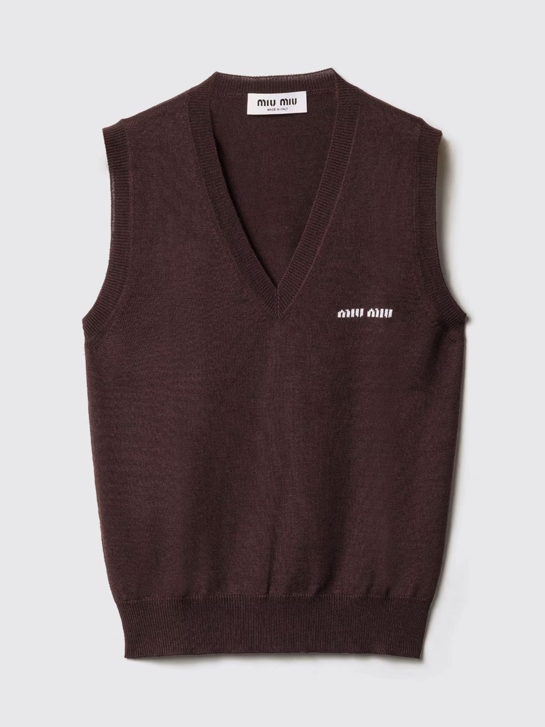 Miu Miu Miu Miu Waistcoat Woman Brown Size M / US 6-8 / IT 42-44 - 1 Preview