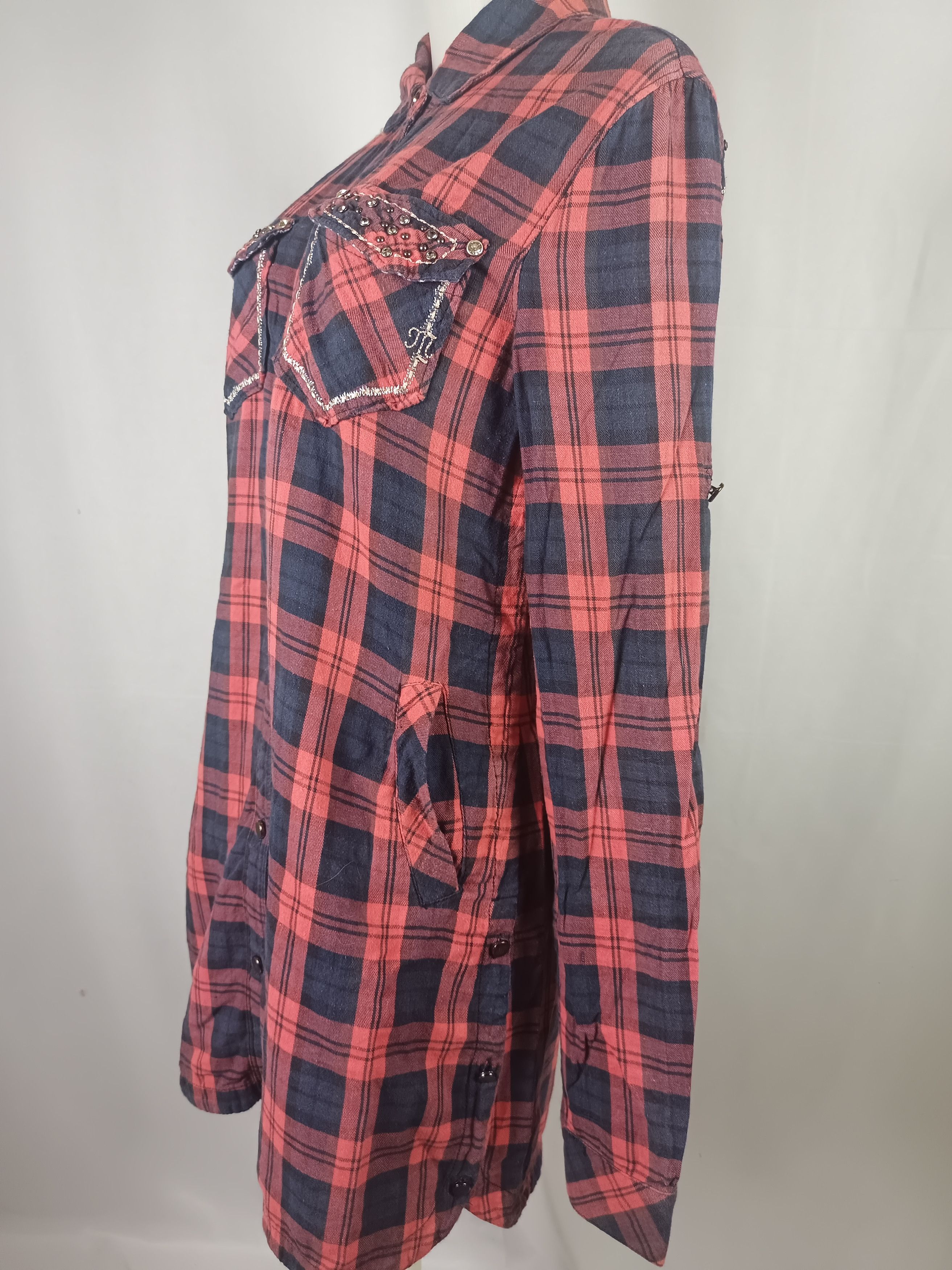 Japanese Brand × Le Grande Bleu (L.G.B.) × Miss Me Miss Me Since2001 Tartan Sequine Button Ups Shirt lgb Style Size M / US 6-8 / IT 42-44 - 20 Thumbnail