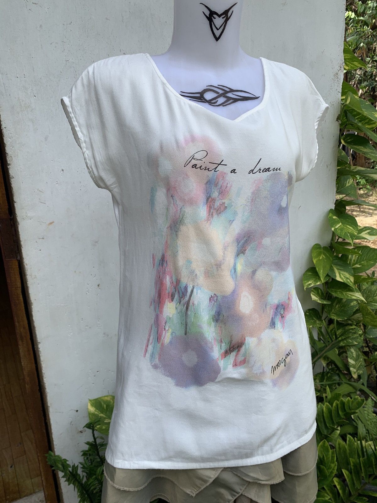 Japanese Brand Morgan de Toi Paris Paint Art Graphic Top Size S / US 4 / IT 40 - 2 Thumbnail