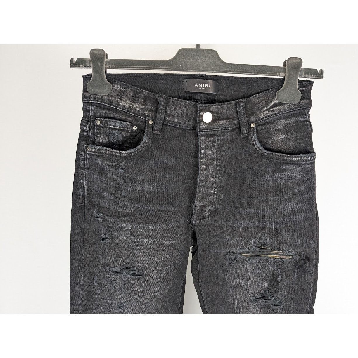 Amiri o1rshd1 Leather Camo MX1 Jean in Aged Black Size US 30 / EU 46 - 13 Thumbnail