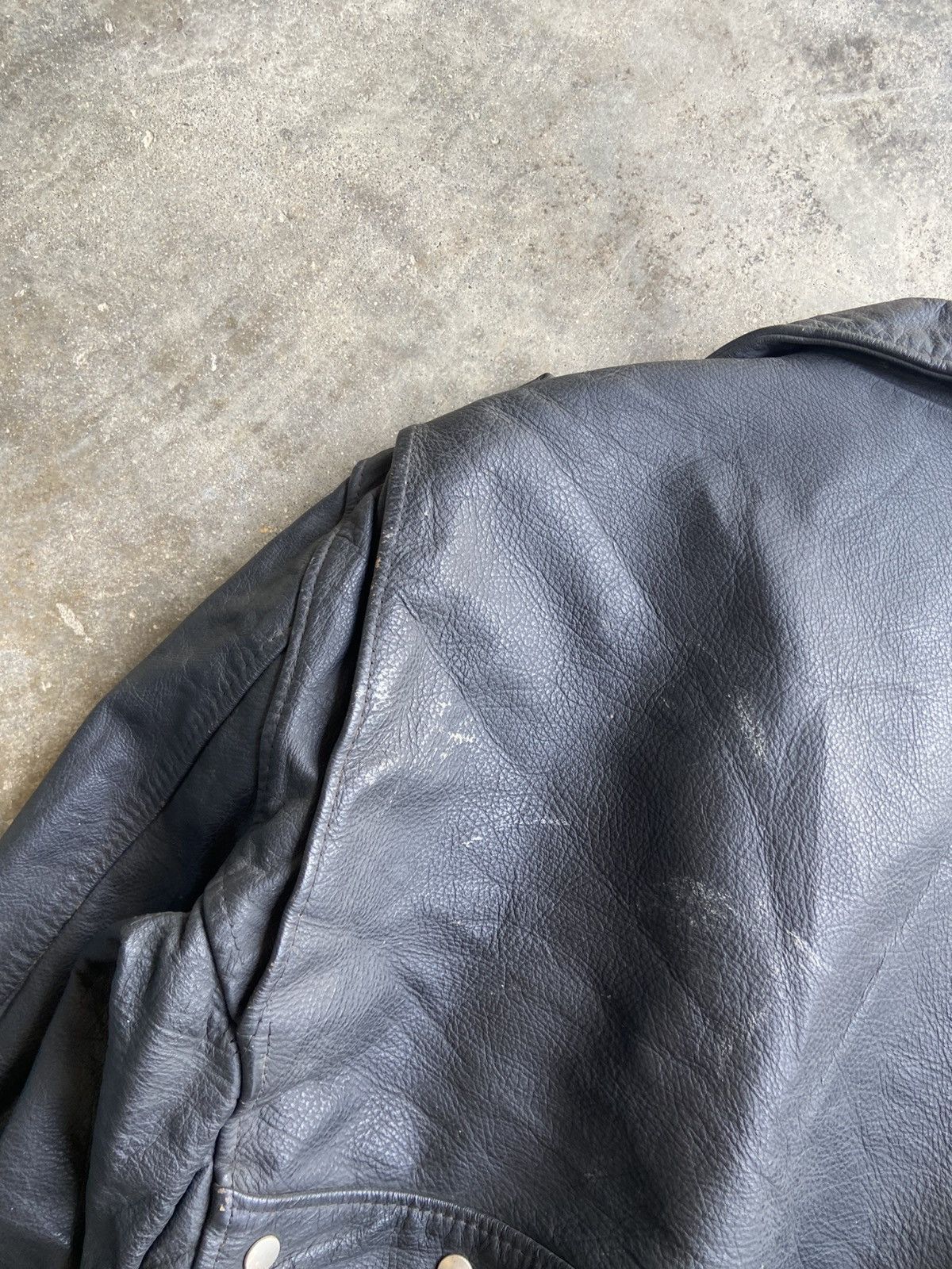 Vintage MARLON BRANDO VTG DOUBLE COLAR GENUINE LEARHER JACKET Size US M / EU 48-50 / 2 - 13 Thumbnail