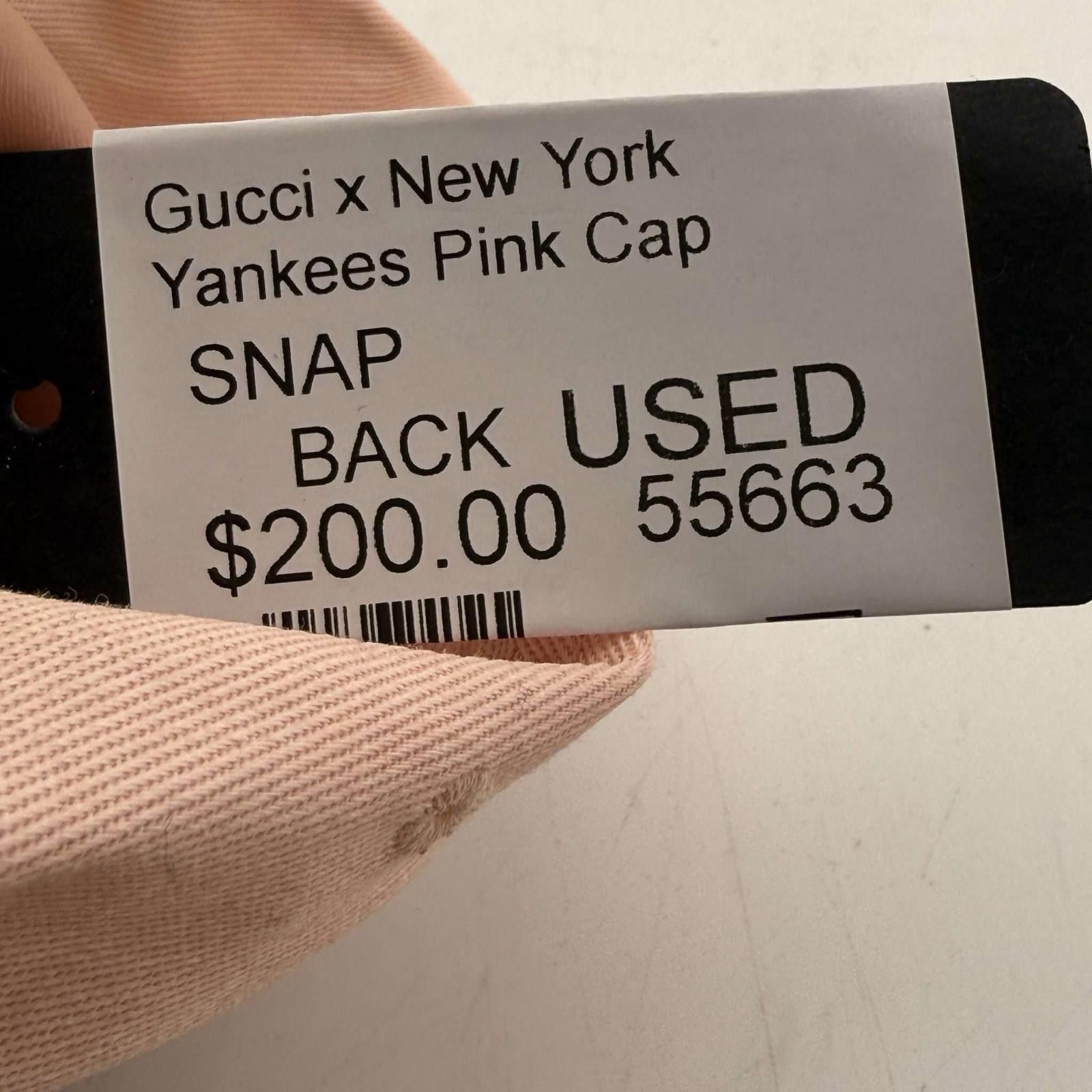 Gucci Gucci x New York Yankees Pink Cap Size ONE SIZE - 12 Thumbnail