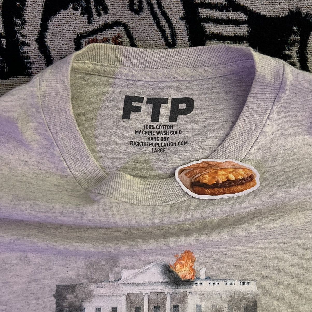 Fuck The Population fuckthepopulation white house burning tee large Size US L / EU 52-54 / 3 - 3 Thumbnail