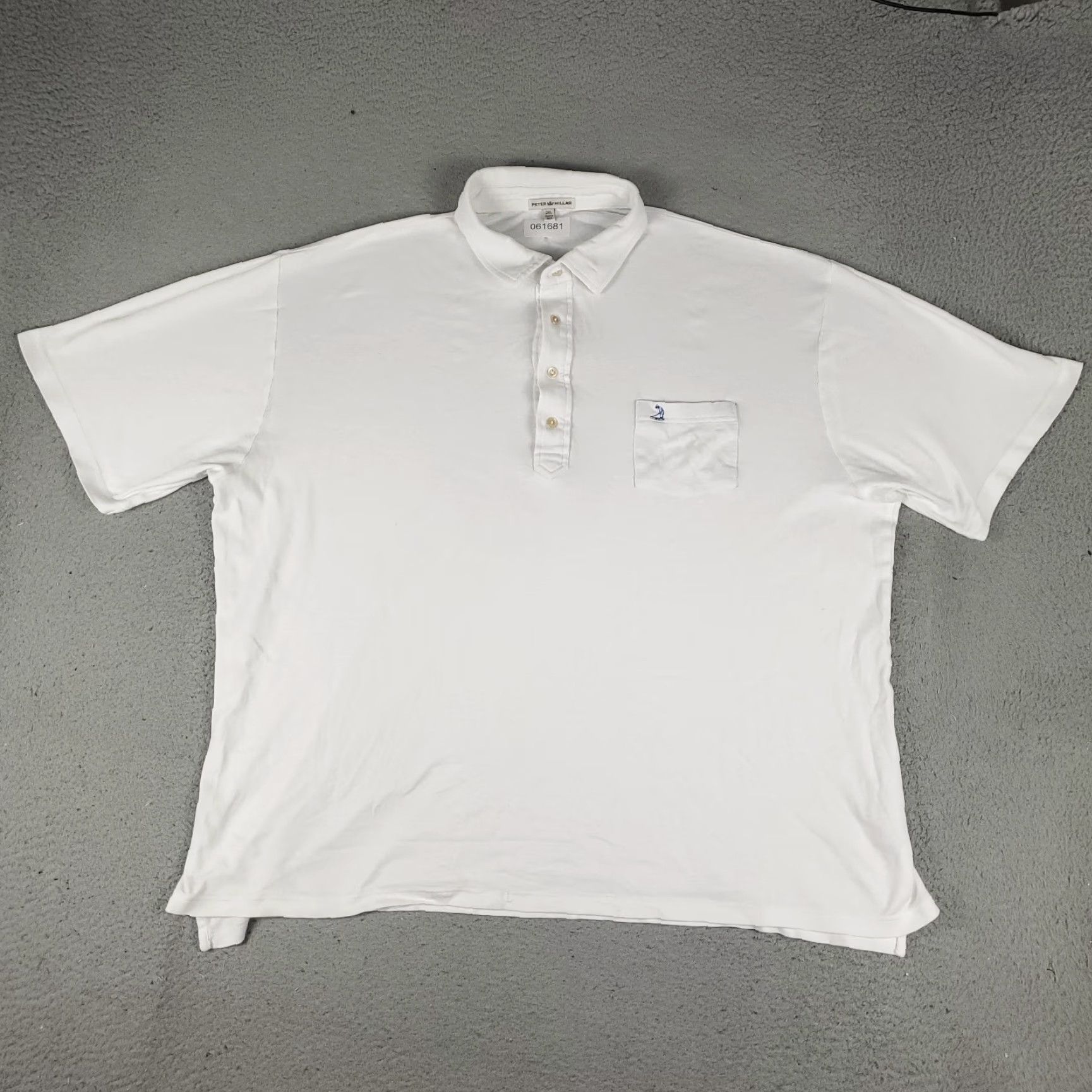 Peter Millar VINTAGE Peter Millar Polo Shirt Men 2XL Short Sleeve Cotton White Golf Casual Size US XXL / EU 58 / 5 - 2 Thumbnail