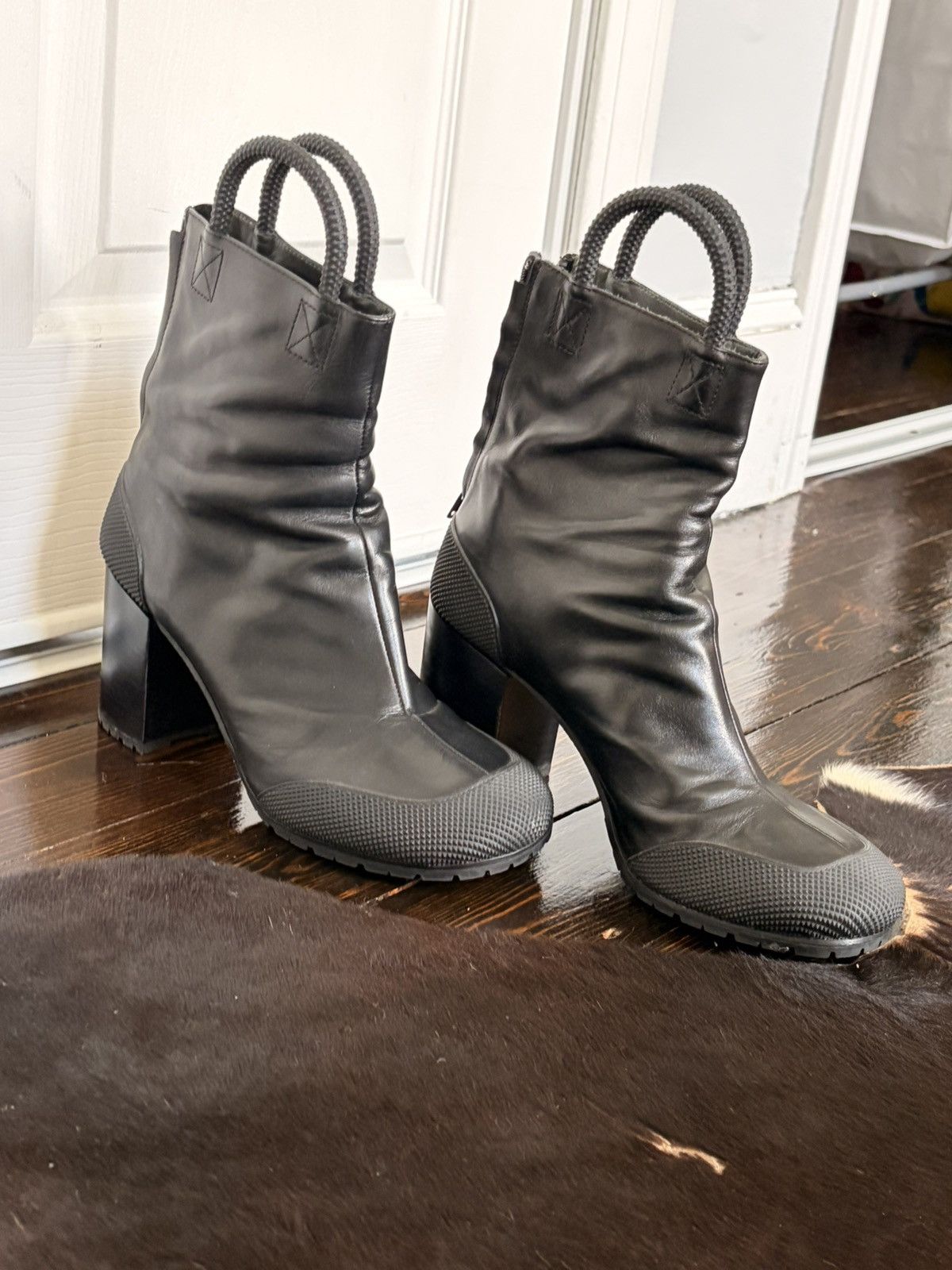 Random Identities Black heel boots By Stefano Pilati EU 41 Size US 11 / IT 41 - 5 Thumbnail