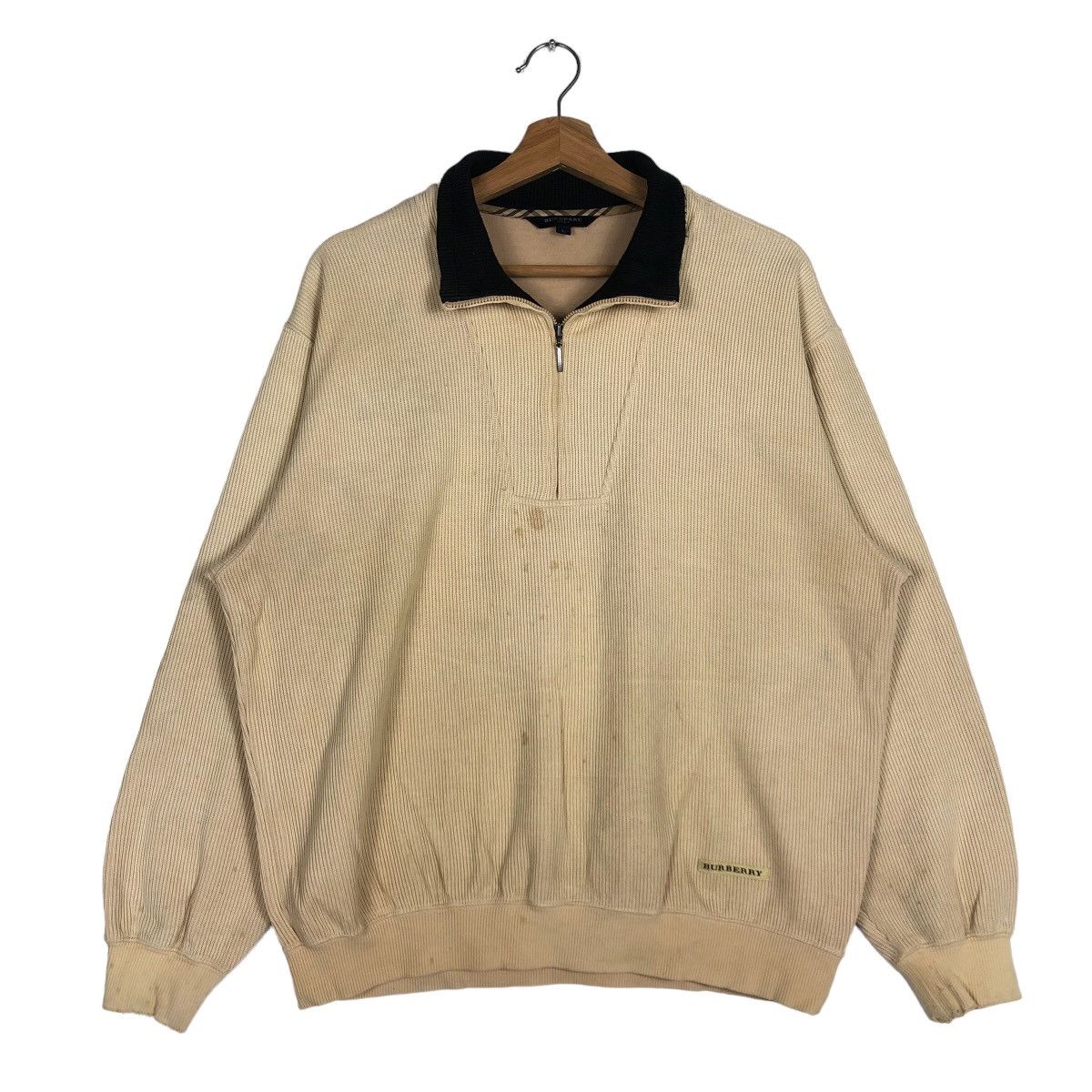 Burberry 🔥90’s Vintage Burberry Collar Sweatshirt Knit Streetwear Size US L / EU 52-54 / 3 - 2 Thumbnail