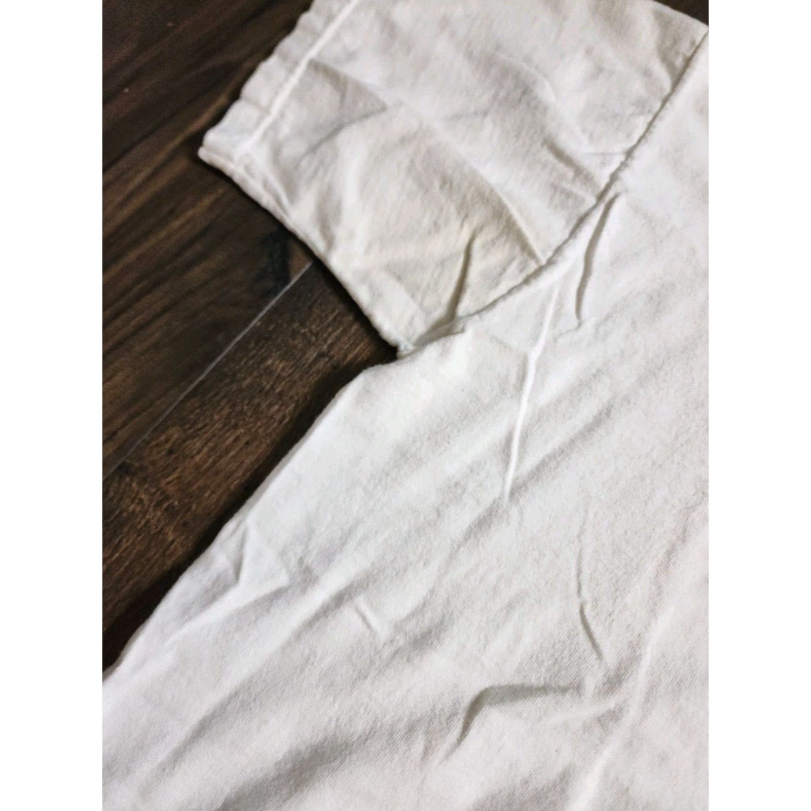 Fruit Of The Loom Vintage Mens L T-Shirt 90s Classic Distressed Double Sided White Cotton Fruit of the Loom Crew Neck Short Sleeve Logo Printed/Prewashed Durable Mens Size US L / EU 52-54 / 3 - 5 Thumbnail