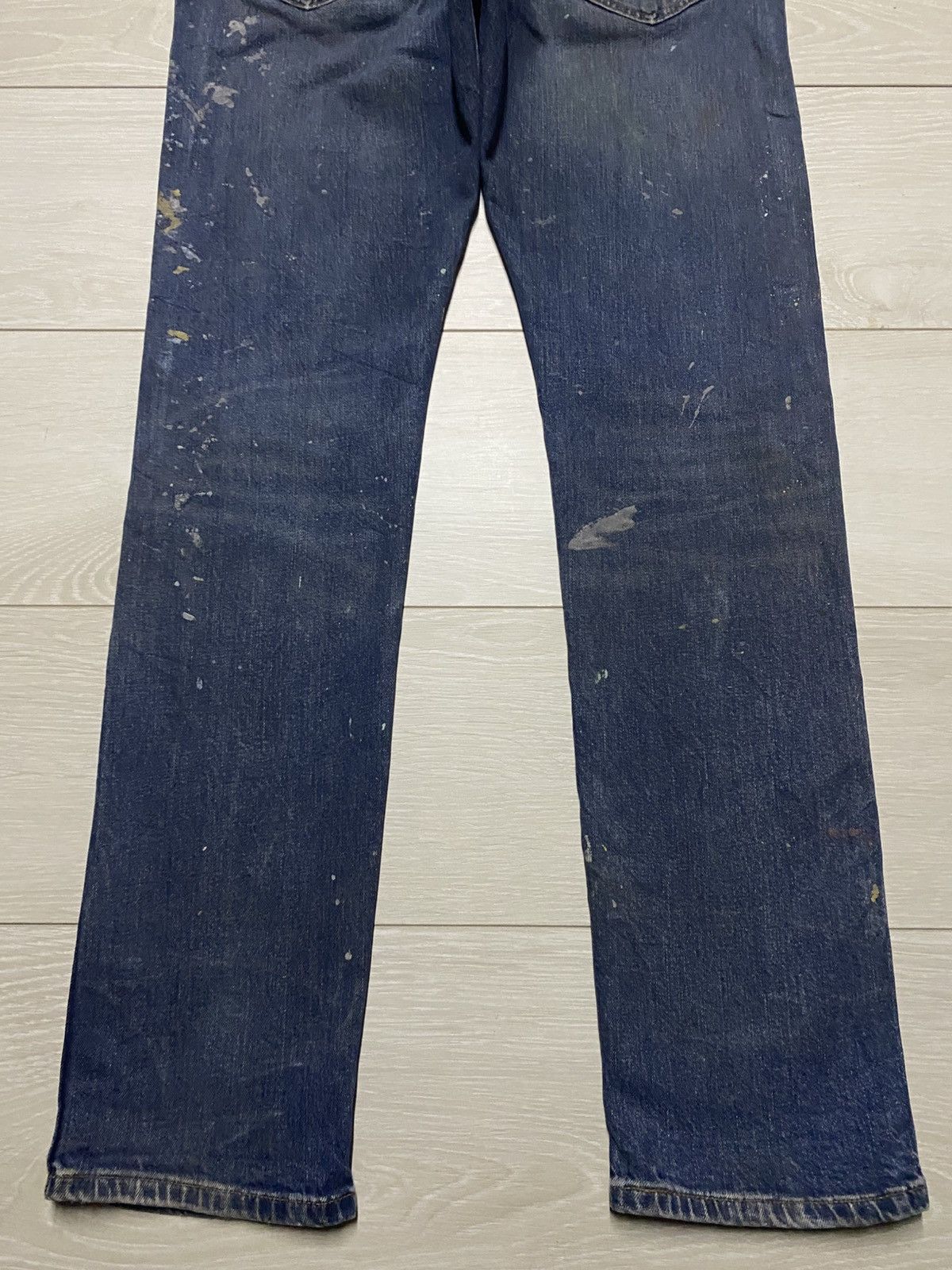 Levi's Vintage Levis 505 Y2K Paint Splatter Skinny Jeans Size US 33 - 6 Thumbnail