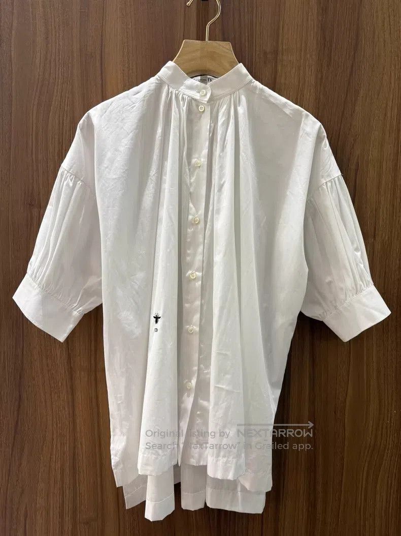 Dior Dior White little bee embroidered shirt Size XS / US 0-2 / IT 36-38 - 1 Thumbnail