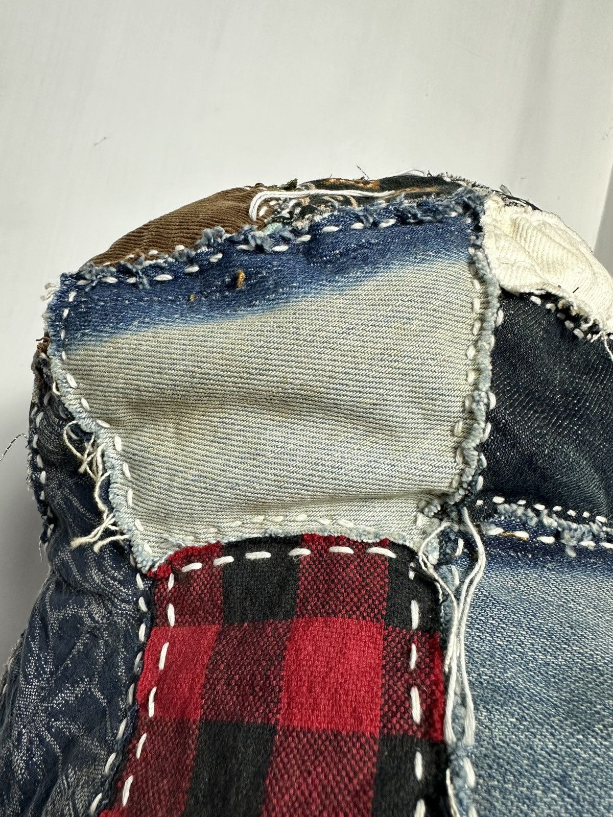 Handmade Custom Made Patchwork Denim Bucket Hats Size ONE SIZE - 7 Thumbnail