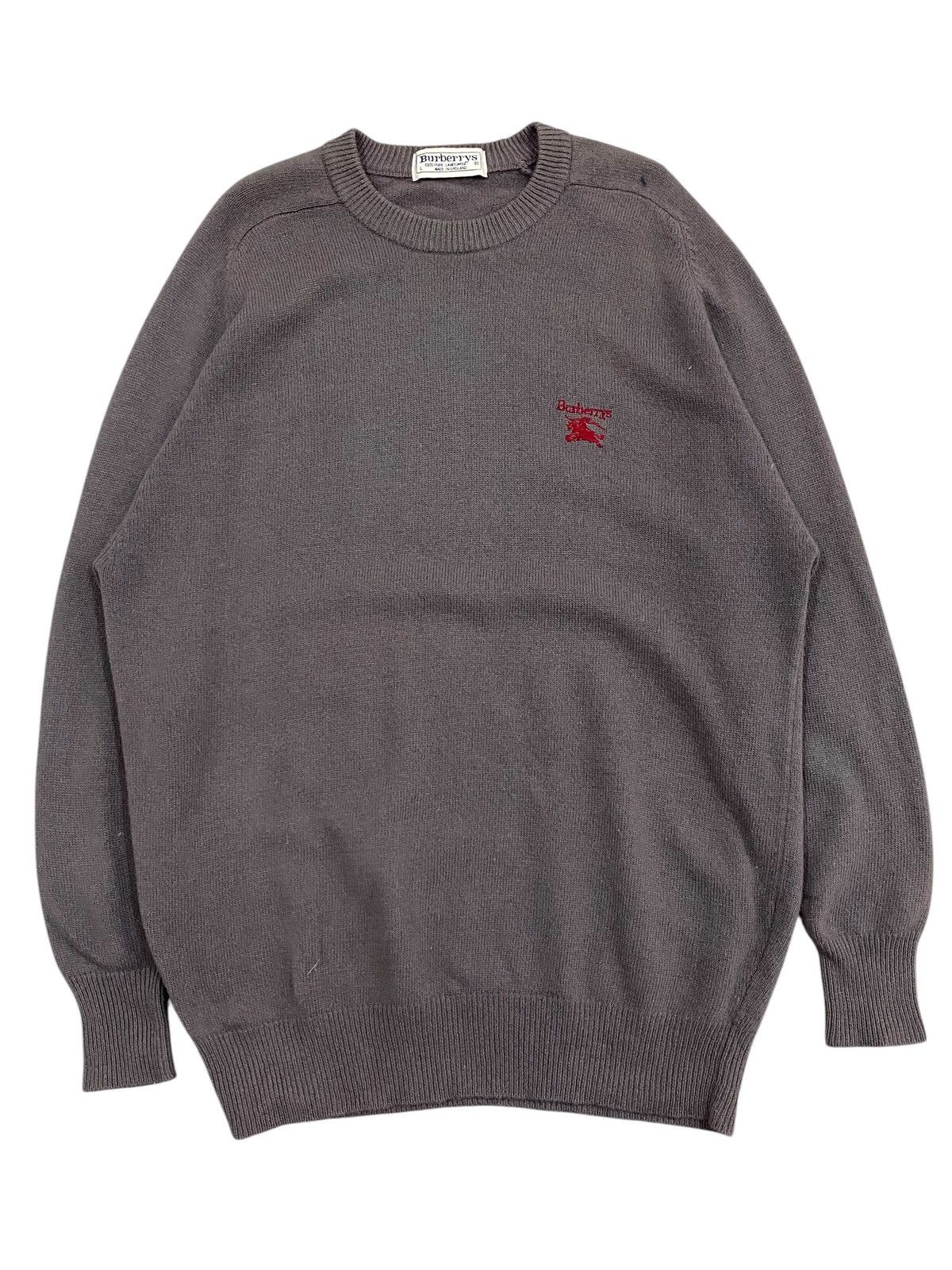 Burberry Prorsum Vintage Burberrys Crewneck Sweater – Super Geelong Wool Size US L / EU 52-54 / 3 - 1 Thumbnail