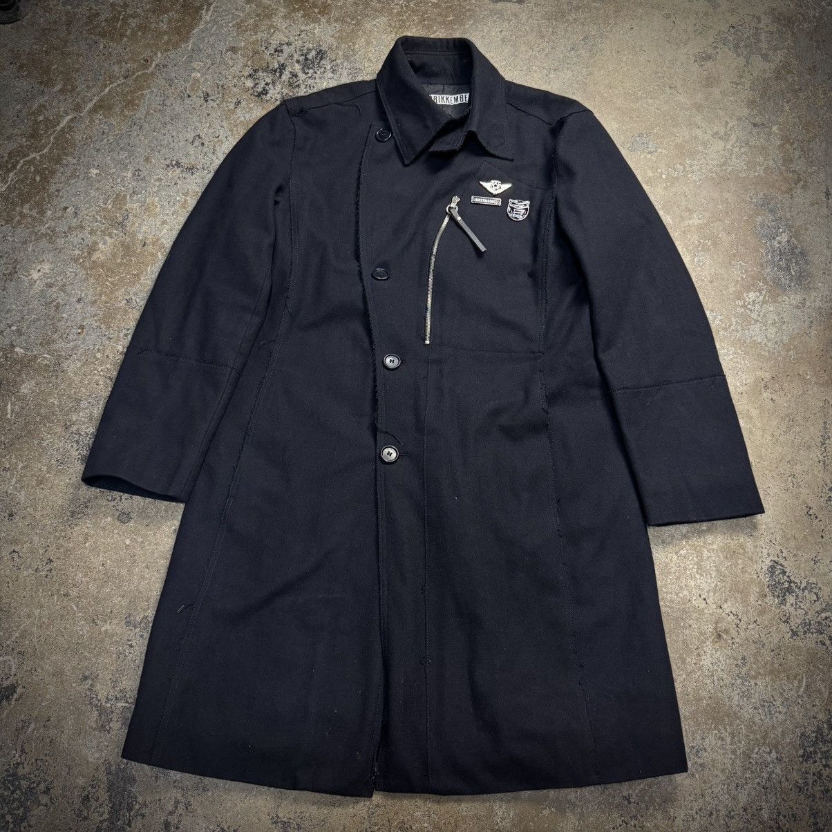 ジャケット・アウター Dirk Bikkembergs wool coat archive Dirk Bikkembergs Archive Dirk Bikkembergs Distressed Zip