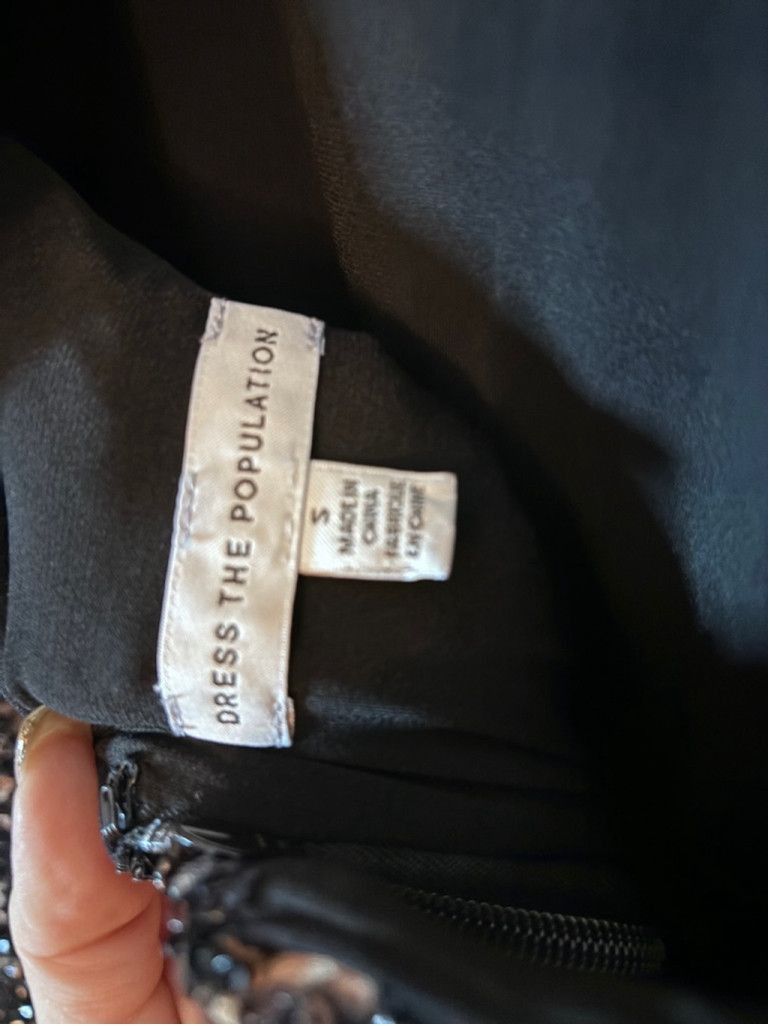 Dress the Population Women's Dress the Population Black Sequin Dress Size S Size S / US 4 / IT 40 - 4 Thumbnail