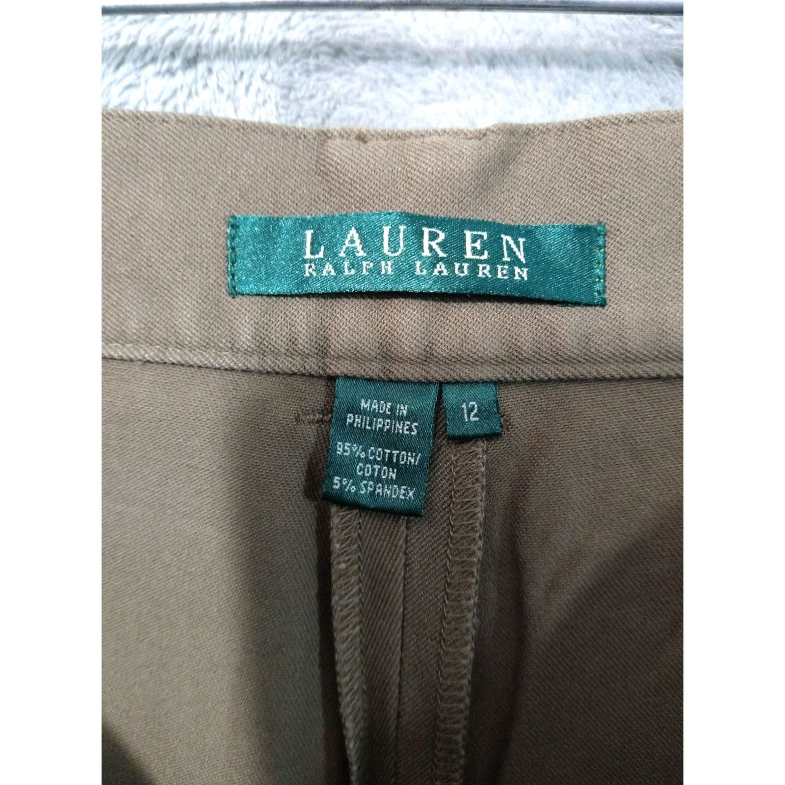 Ralph Lauren Ralph Lauren Pants Womens 12 Brown Chino Straight Leg High Rise Lot of 2 Pants Regular Brown 12/30 City Preppy Mens Womens Boys Girls Size 34" / US 12 / IT 48 - 7 Thumbnail