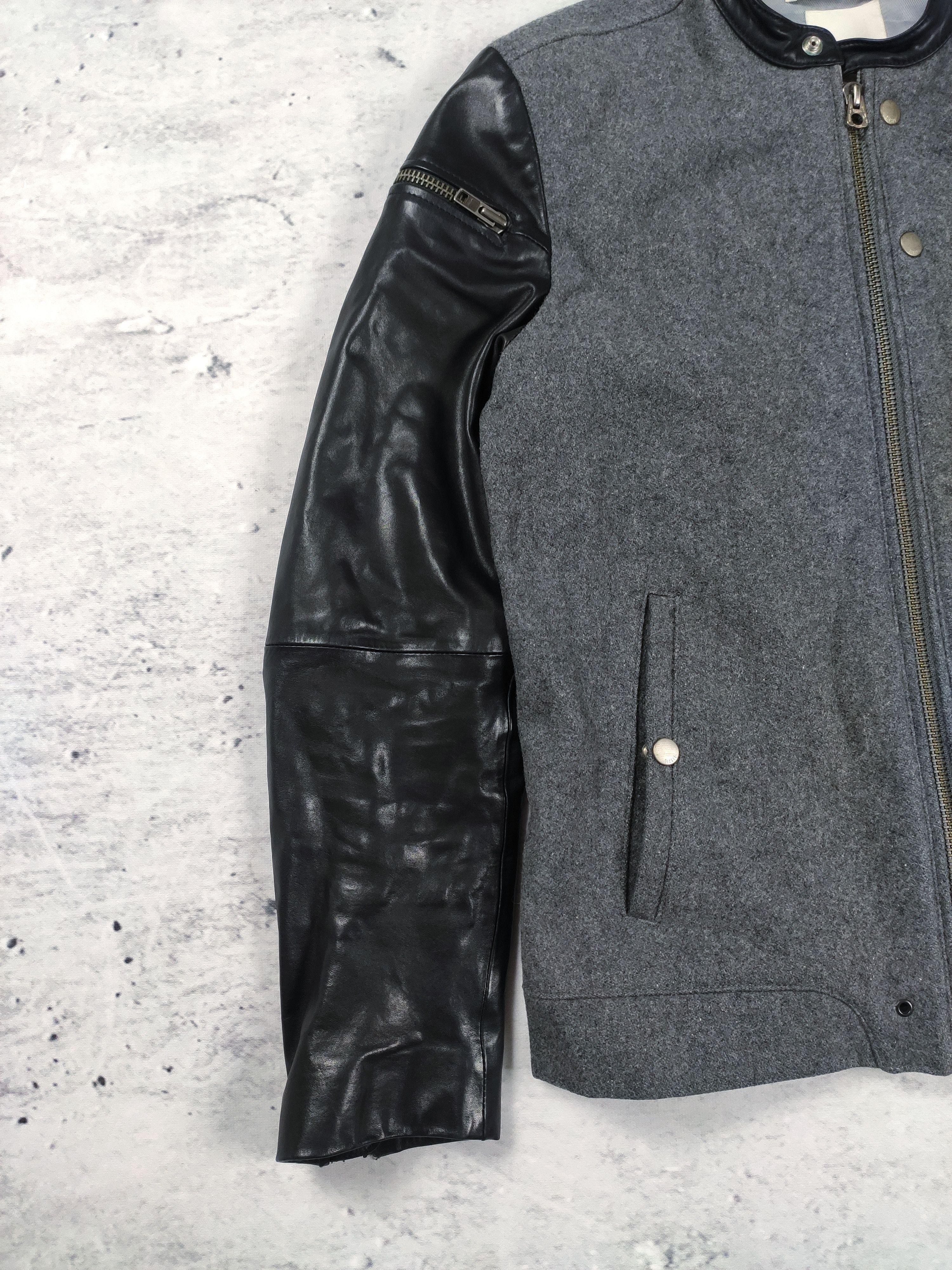 Vintage Diesel leather jacket wool Type Spec DMB - www.disolcolor.com