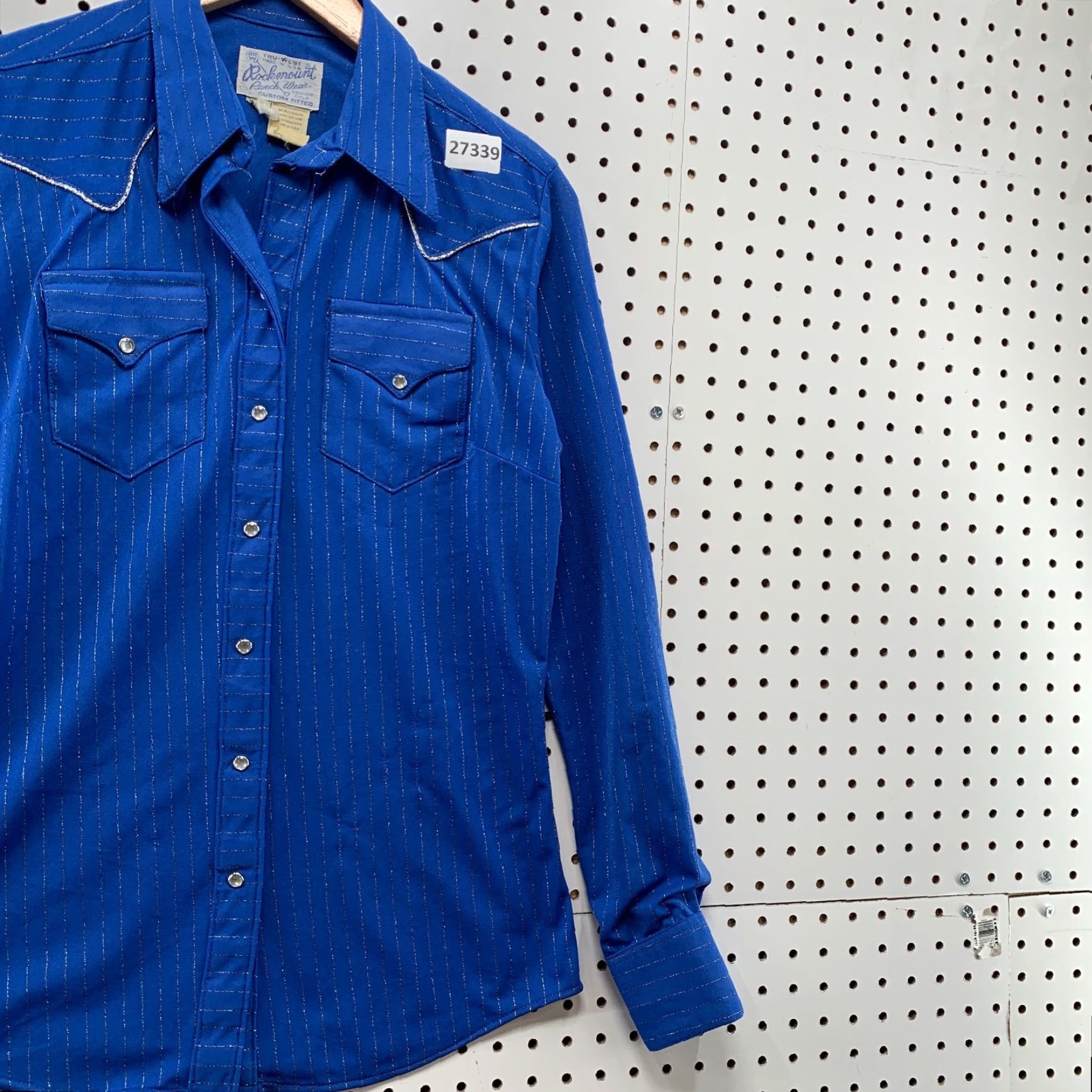 Rockmount Ranch Wear VINTAGE Rockmount Ranchwear Blue Striped Long Sleeve Button-Up Pocket Shirt Small Cowboy Western Unisex Size US S / EU 44-46 / 1 - 4 Thumbnail