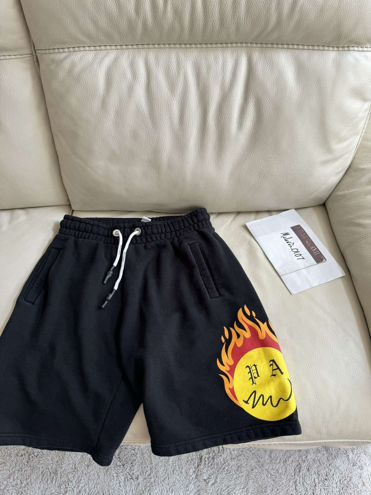 Palm Angels Palm Angles Burning Head Smiley Shorts Size US 32 / EU 48 - 1 Thumbnail