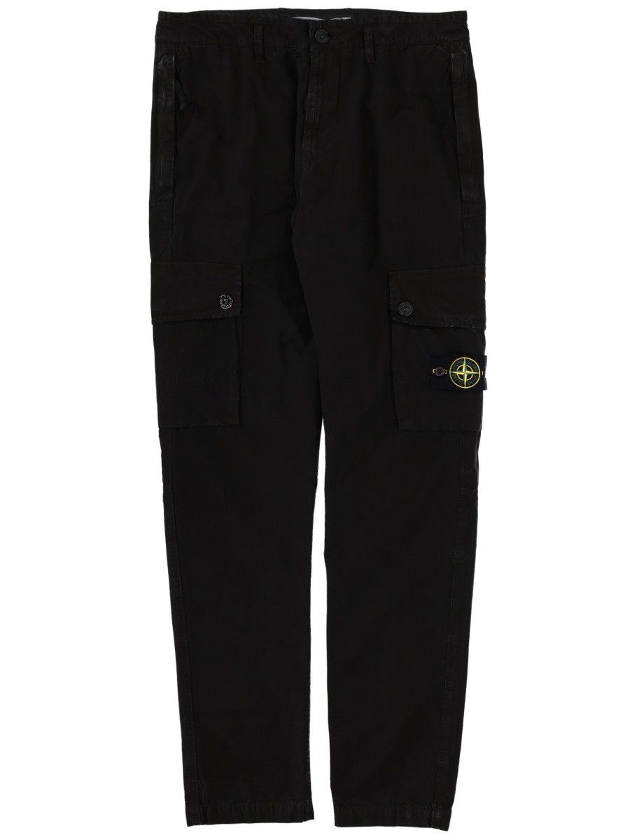 Stone Island STONE ISLAND CARGO PANTS WITH LOGO PATCH - BLACK (JEANS 30) Size US 30 / EU 46 - 1 Thumbnail
