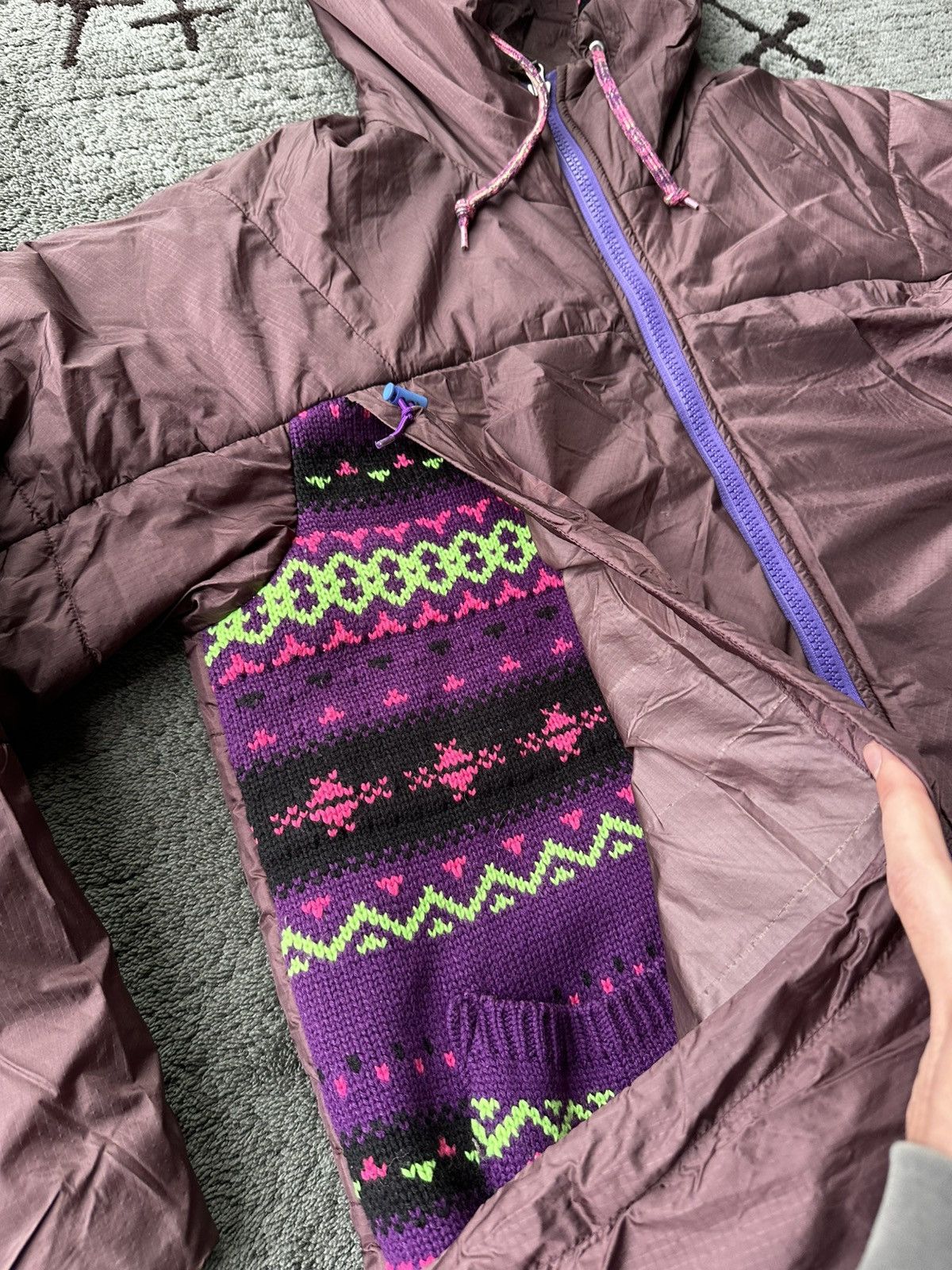 Final Home Final Home Purple Knit Puffer Jacke Size US M / EU 48-50 / 2 - 4 Thumbnail