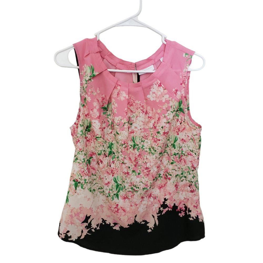 Designer CT205 New York & Company Ladies Floral Blouse XS Size XS / US 0-2 / IT 36-38 - 1 Thumbnail
