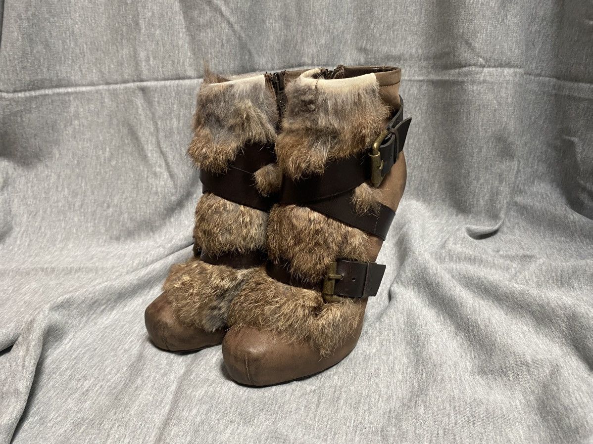 ASH High heels in genuine leather and furr bondage with buckles Size US 5 / IT 35 - 5 Thumbnail