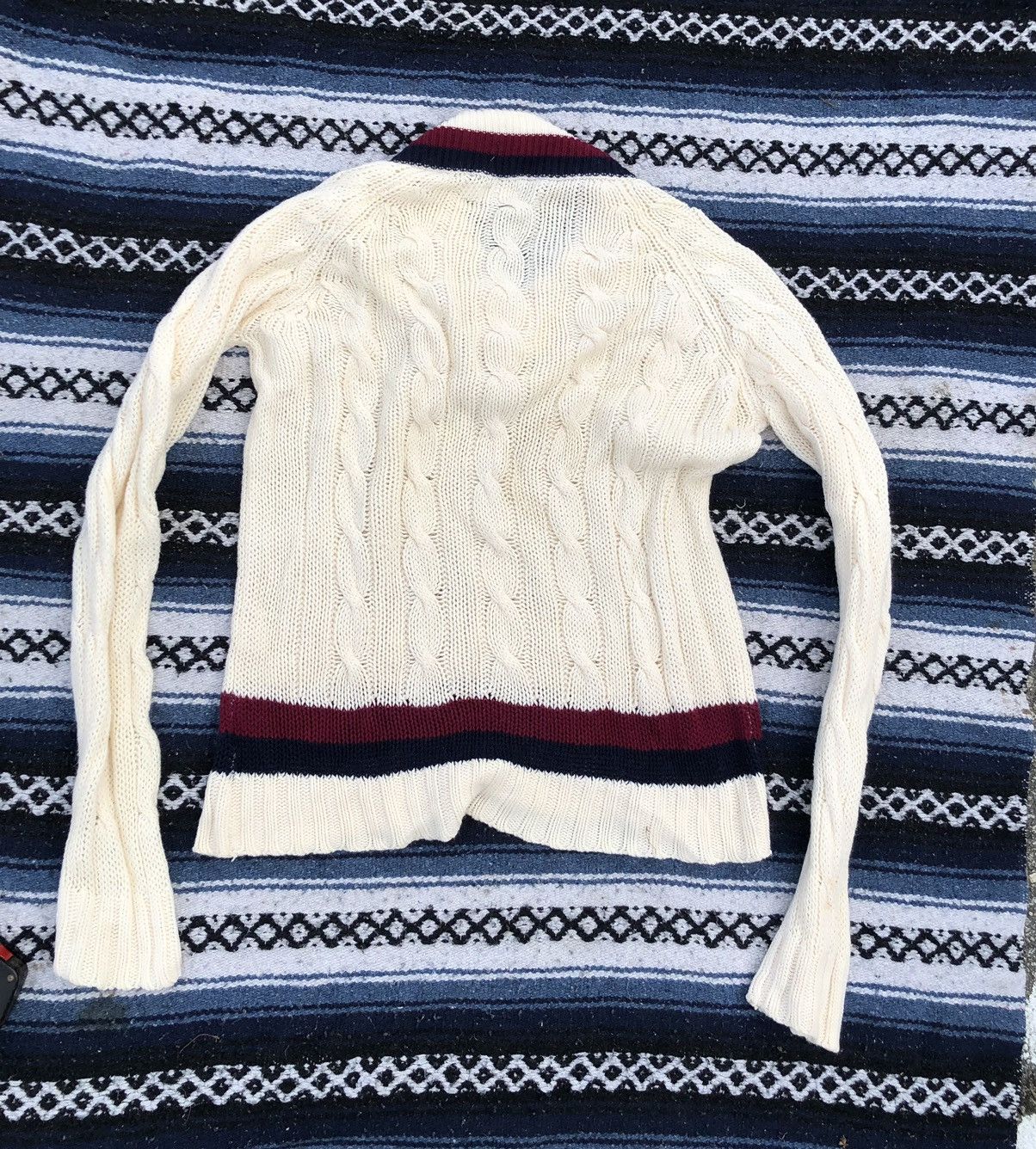 Lacoste × Vintage VINTAGE 90s LACOSTE OVERSIZE KNIT SWEATER MADE IN FRANCE Size M / US 6-8 / IT 42-44 - 4 Thumbnail