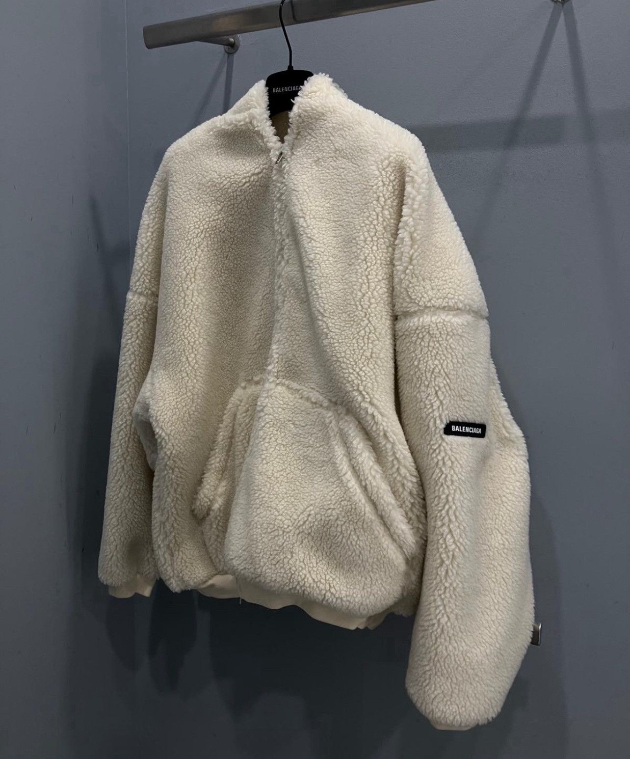 Balenciaga Outerwear faux-shearling hoodie Size US L / EU 52-54 / 3 - 6 Thumbnail