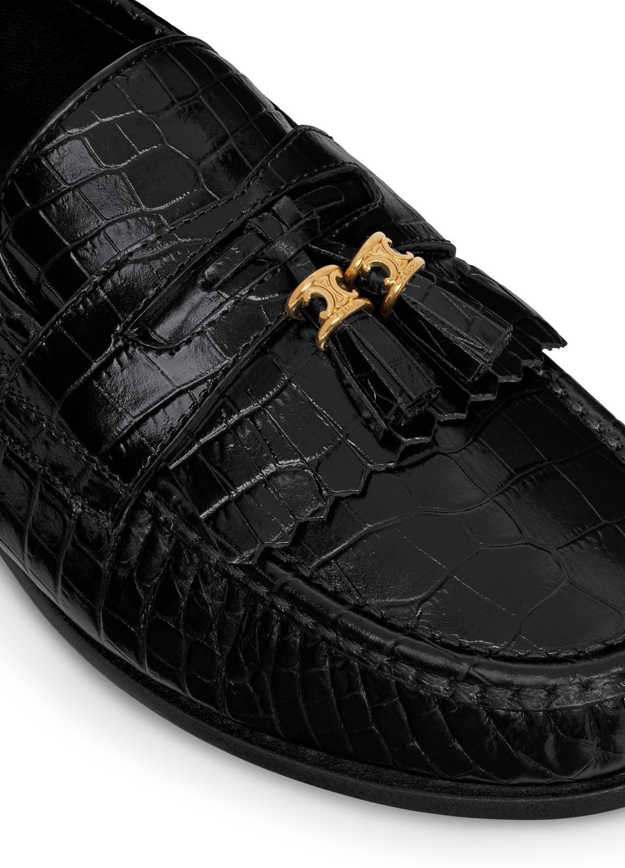 Celine o1w1db10125 356553020C Luco Triomphe Loafers in Black Size US 5 / IT 35 - 4 Thumbnail