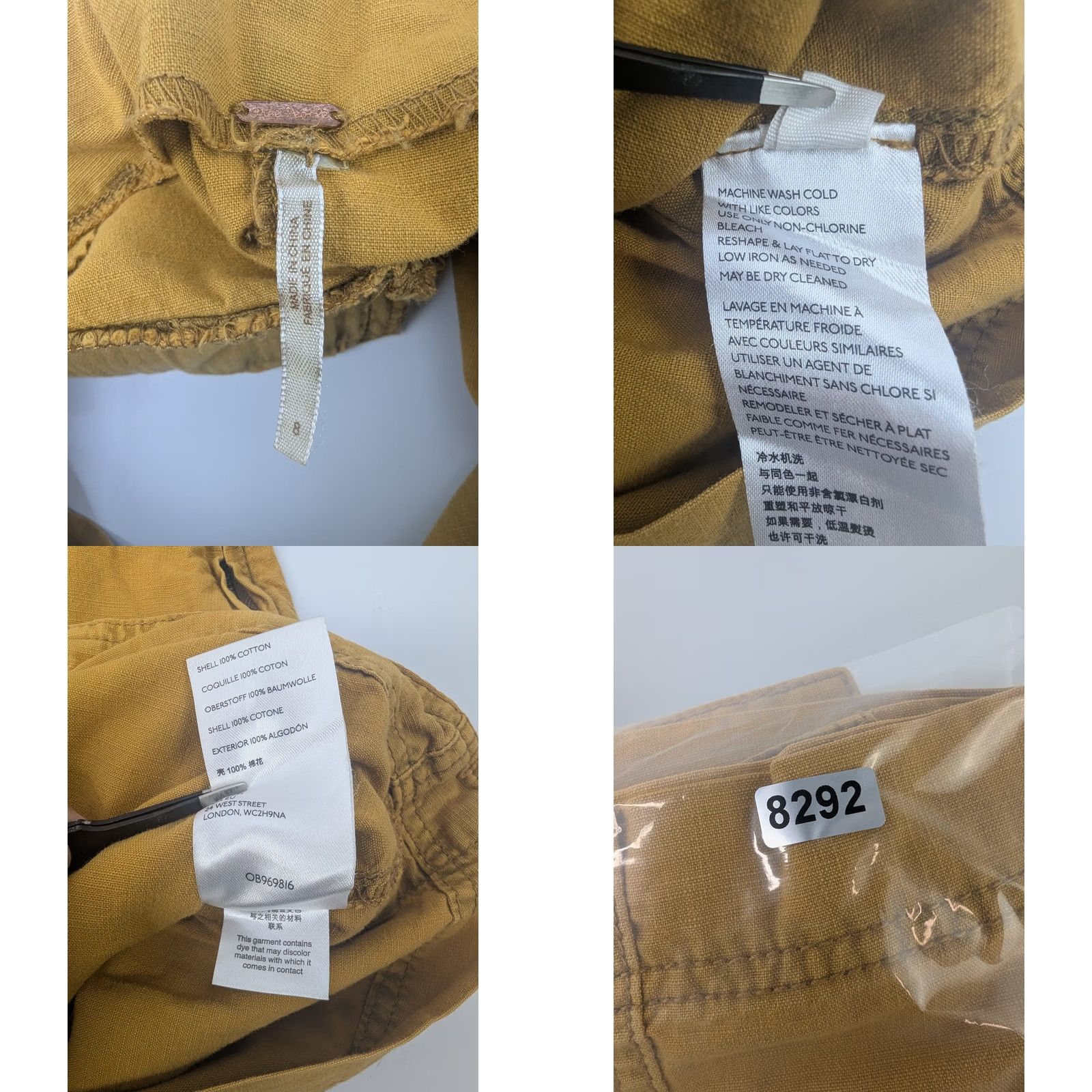 Free People Free People Skirt Women 8 Cargo Short Yellow Erika Utility Strappy Side Zip Size 30" / US 8 / IT 44 - 8 Thumbnail