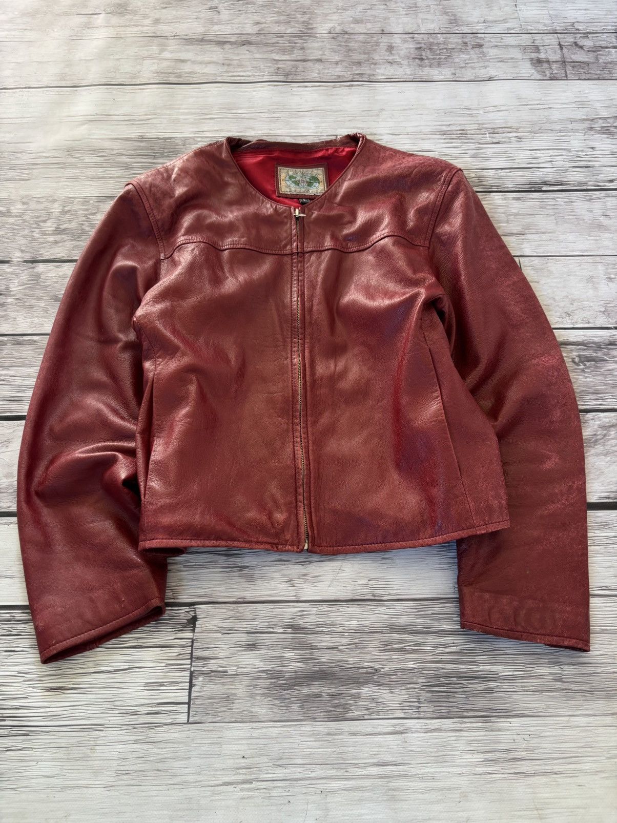 Hysteric Glamour Cropped Rick Owens Type Yohji Yamamoto Style Leather Jacket Size US S / EU 44-46 / 1 - 2 Thumbnail