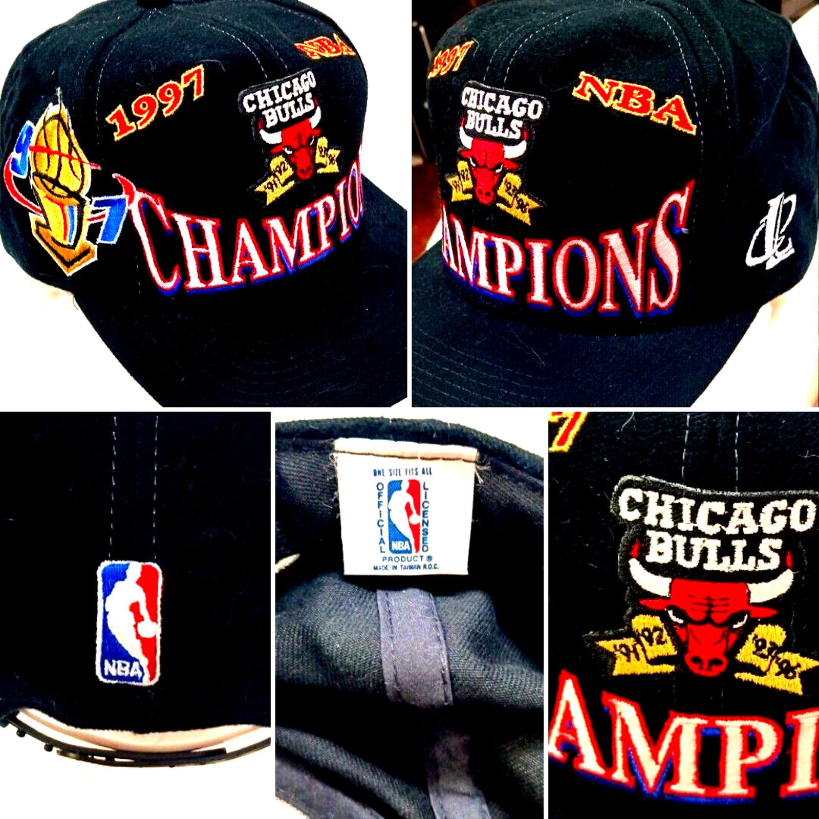 Logo Athletic Chicago Bulls Hat Snapback Logo Athletic 1997 NBA Champions Size ONE SIZE - 10 Thumbnail