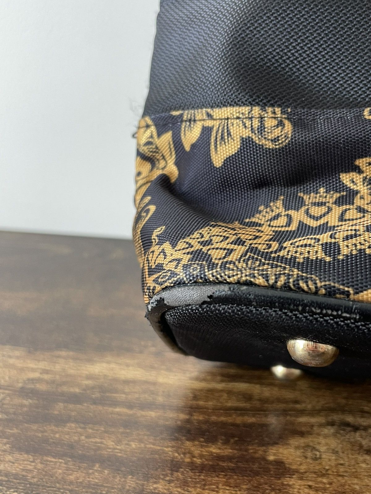 Versace Versace Parfums Weekender Tote Bag Barocco Black/Gold RARE Size ONE SIZE - 7 Thumbnail