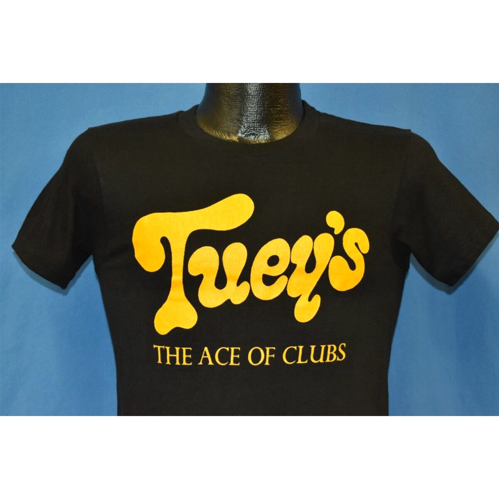 image of Hanes VTG 70's Tuey's Ace Of Clubs Summer 1979 Stanton Anderson Band Rock T-Shirt Xs in White, Men'