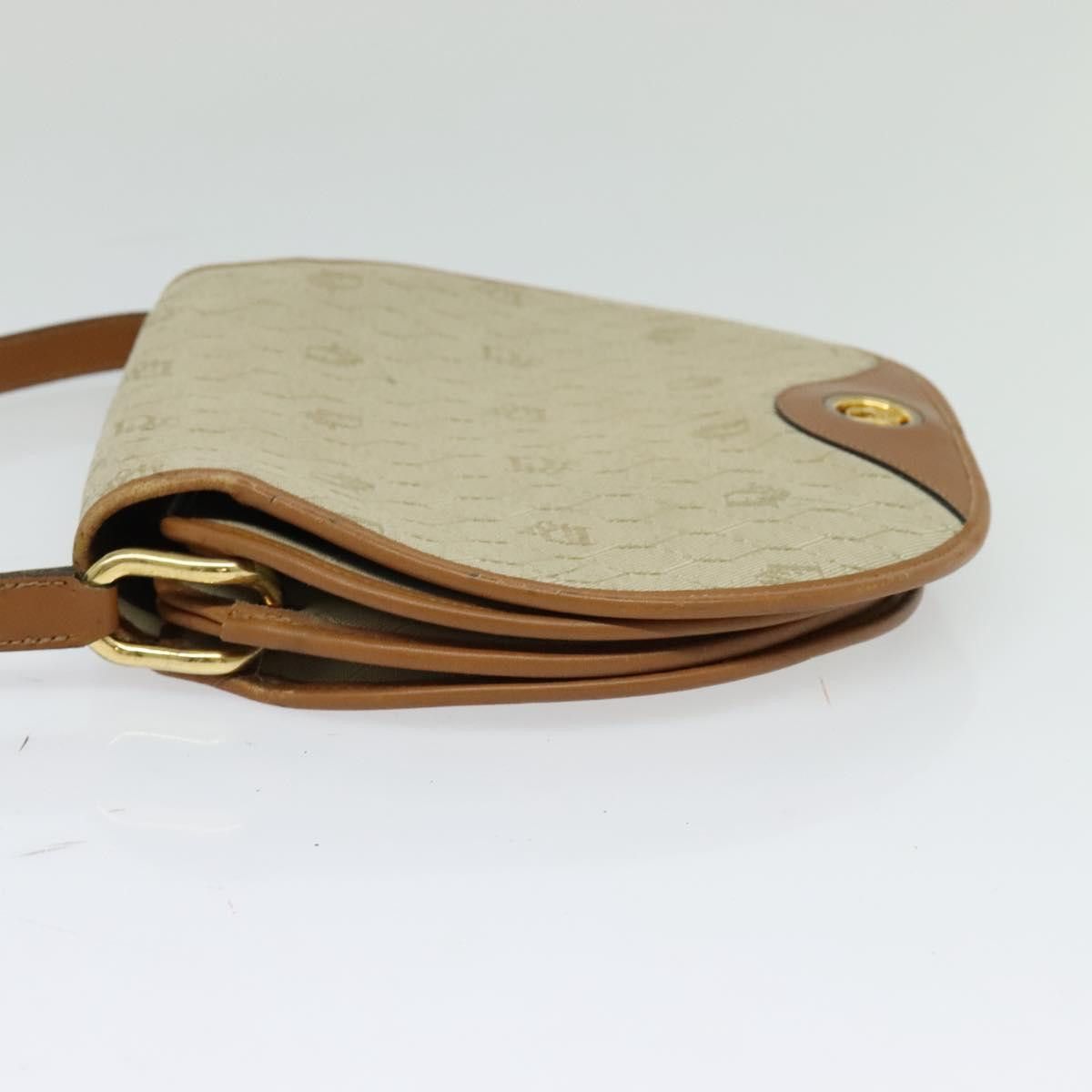 Dior DIOR Honeycomb Canvas Shoulder Bag Pvc Beige Gold Size ONE SIZE - 4 Thumbnail