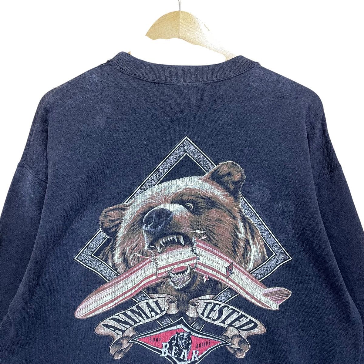 Japanese Brand Vintage Bear Surfboards Big Logo Crewneck Sweatshirt Size US L / EU 52-54 / 3 - 2 Thumbnail